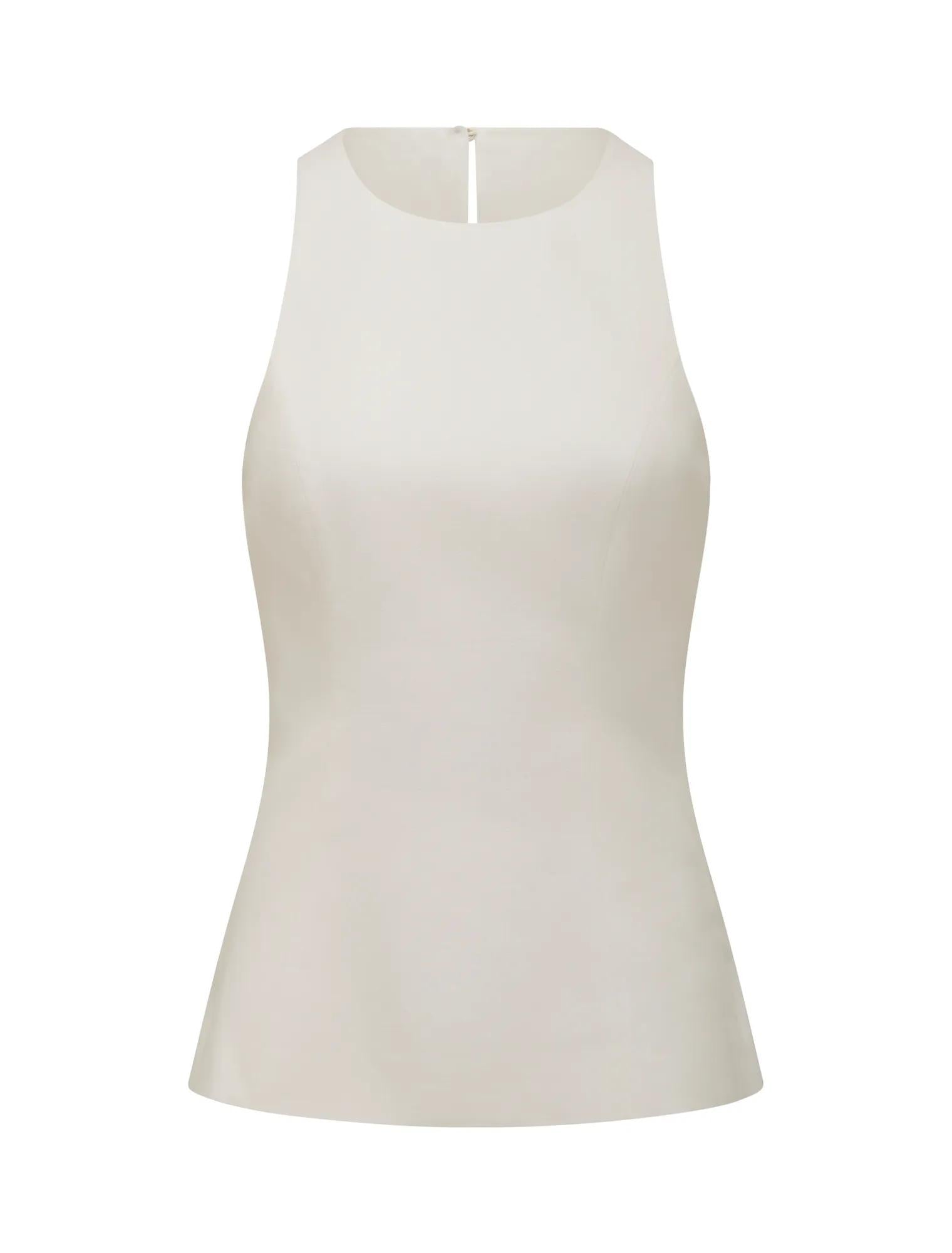 Liliana Linen Top Porcelain_mannequin