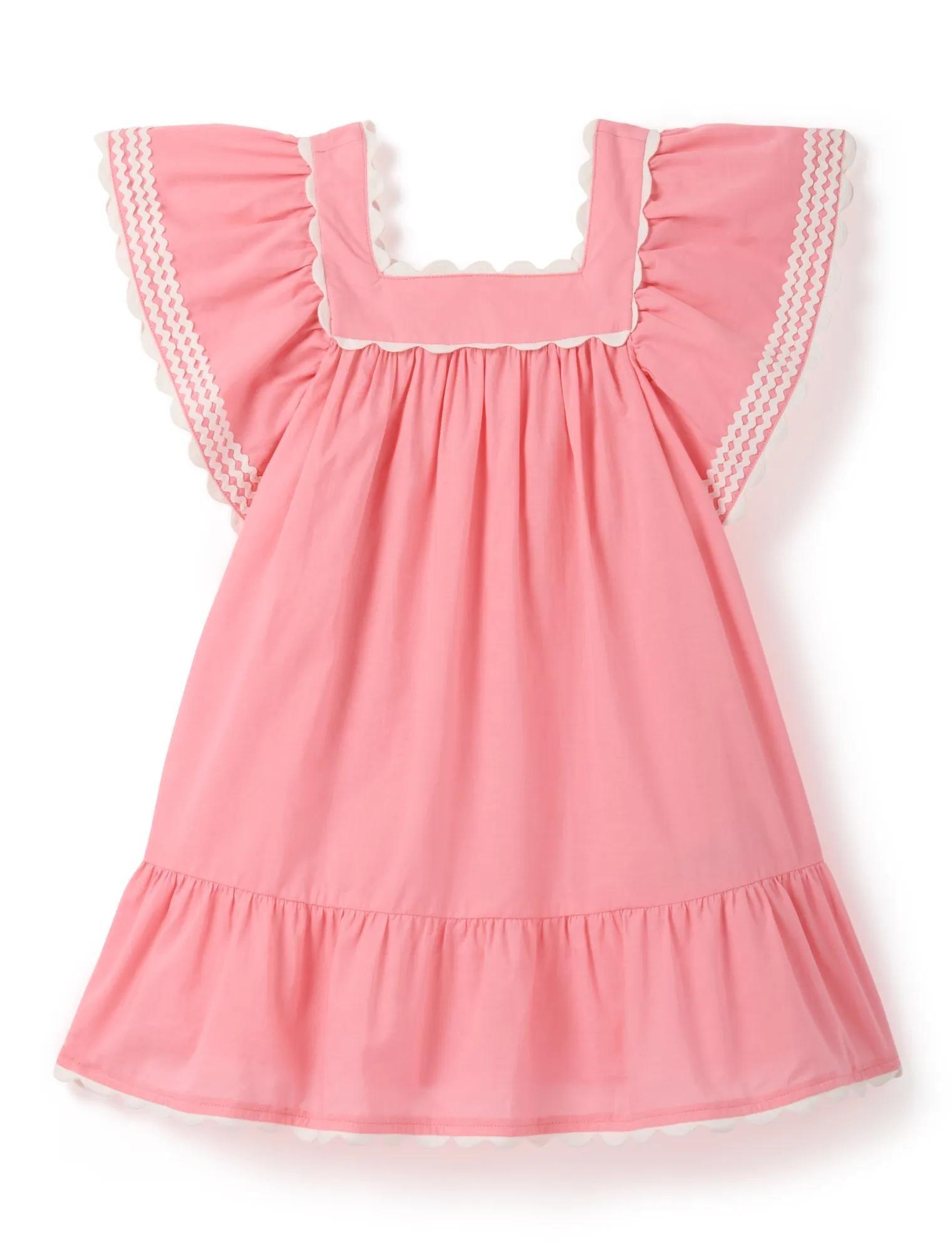 Maisie Girls Flutter Sleeve Dress Pink Berry