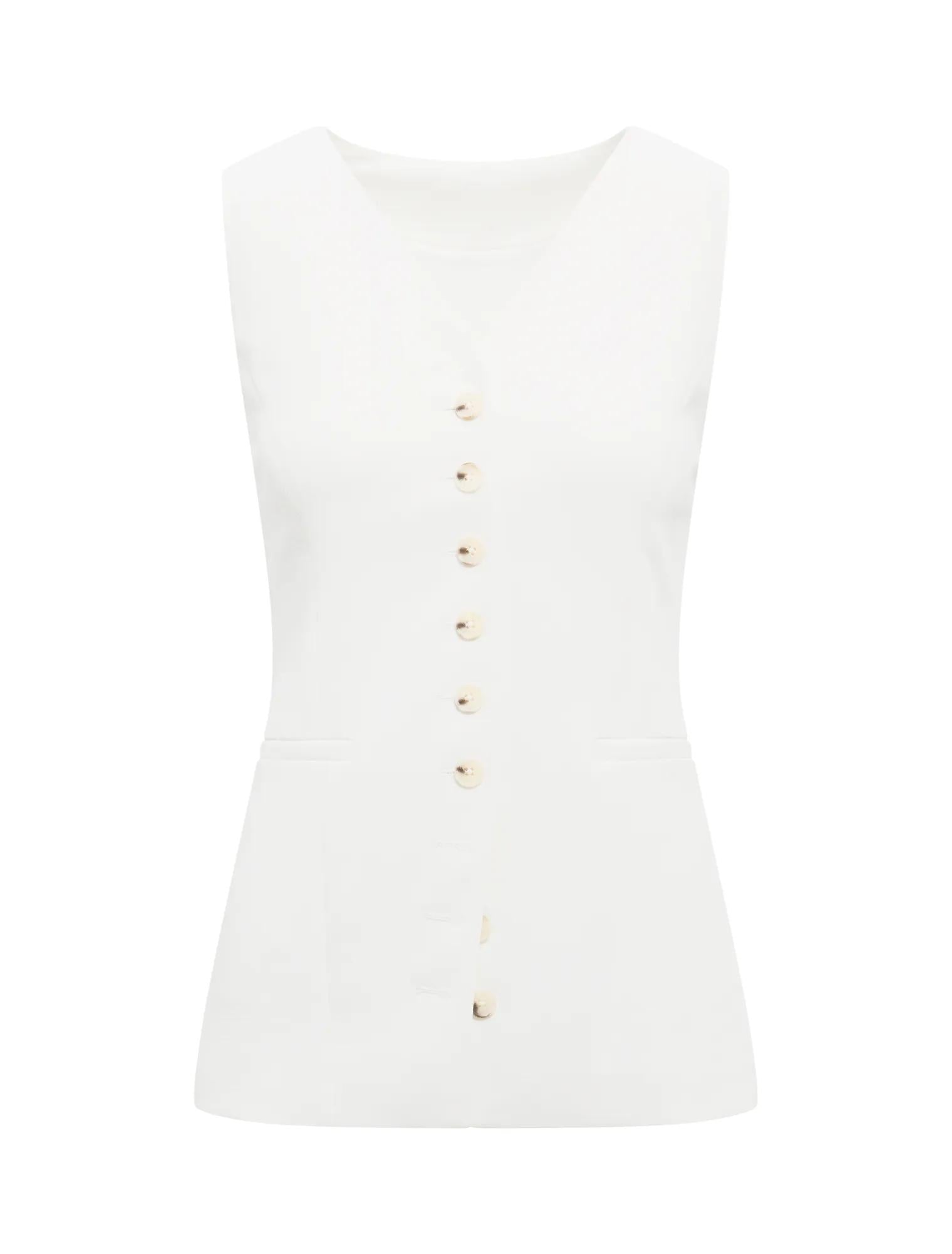 Ayla Contrast Waistcoat Porcelain_mannequin