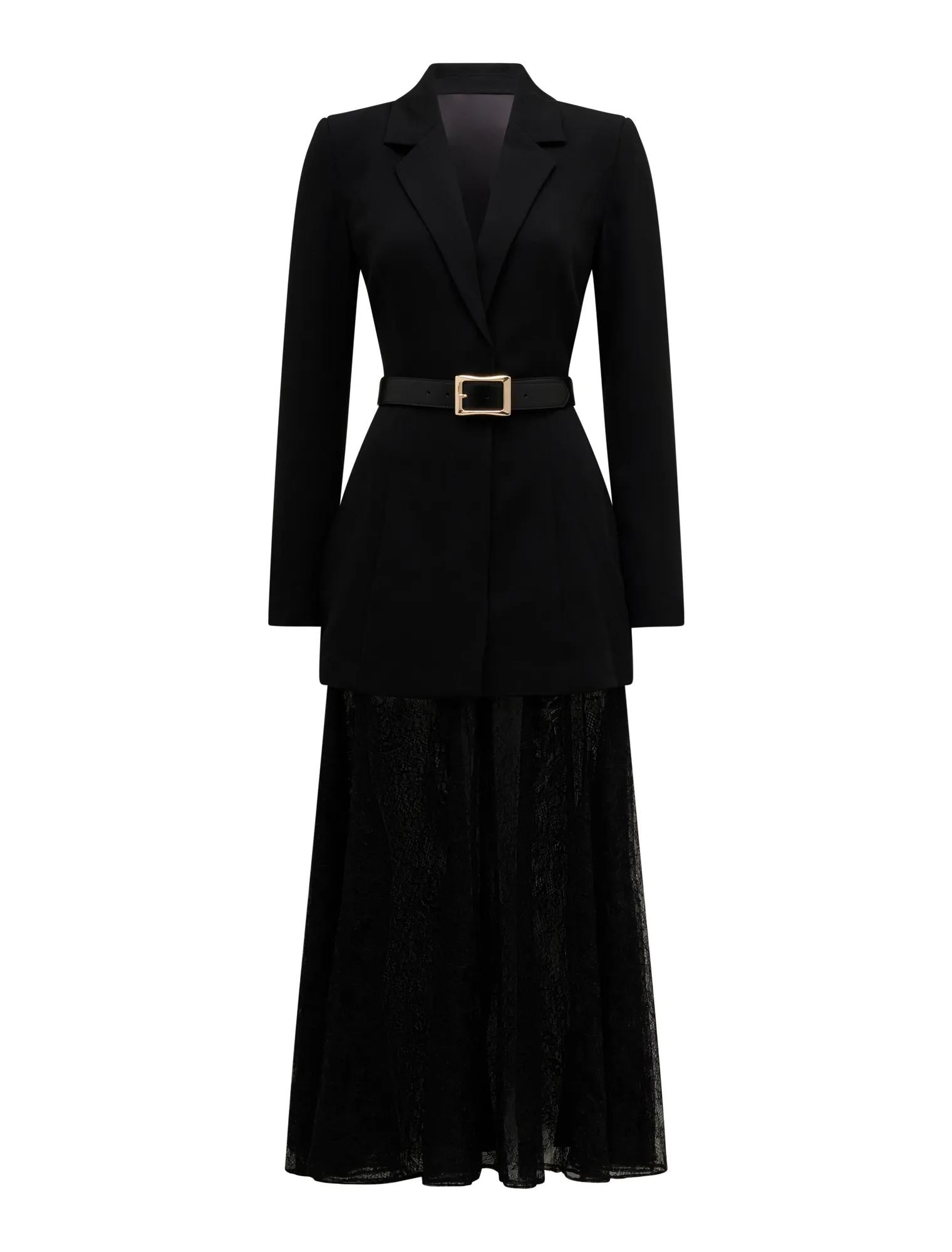 Fallon Blazer 2-in-1 Lace Dress Black_mannequin