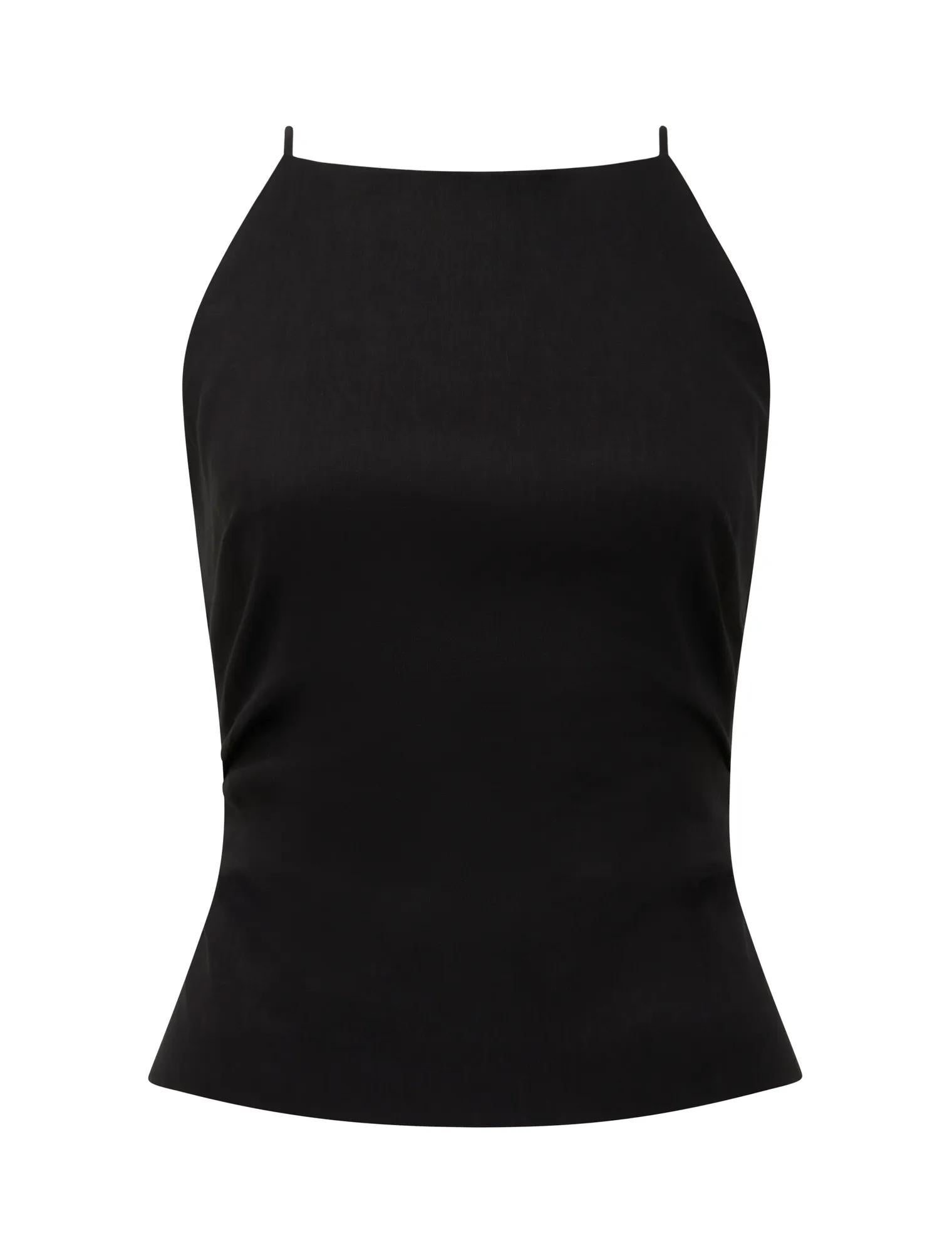 Nellie Open Back Top Black_mannequin