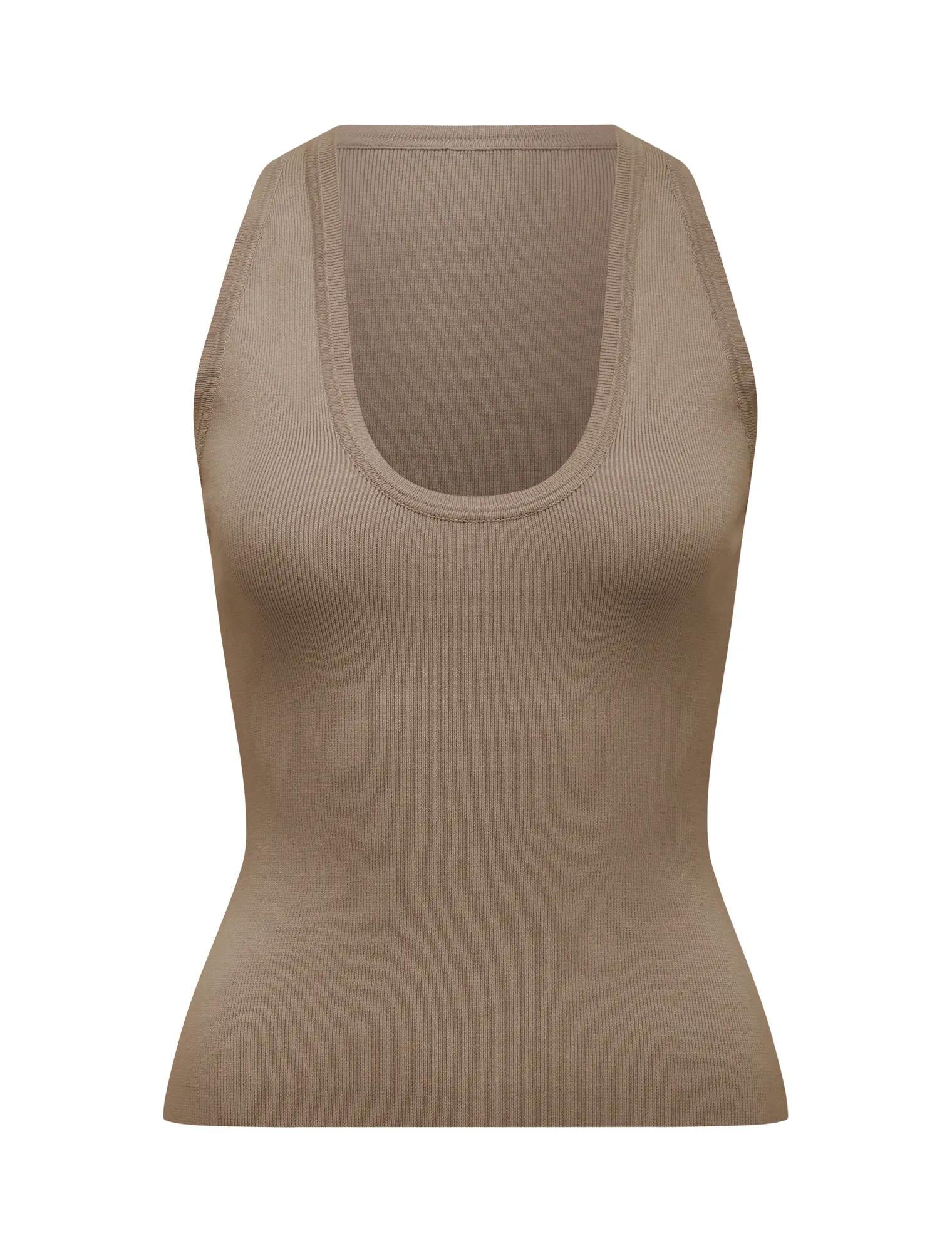 Harley Scoop Neck Tank Mushroom_mannequin