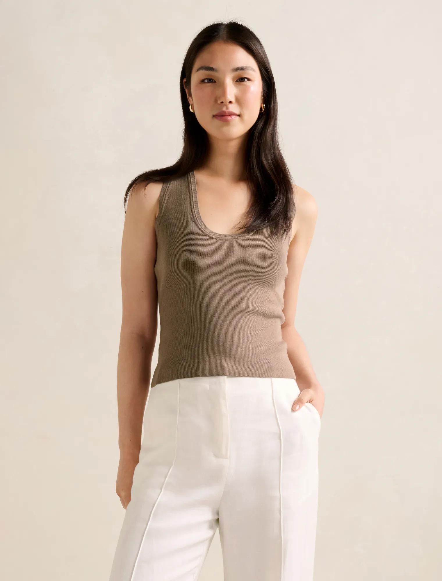 Harley Scoop Neck Tank Mushroom