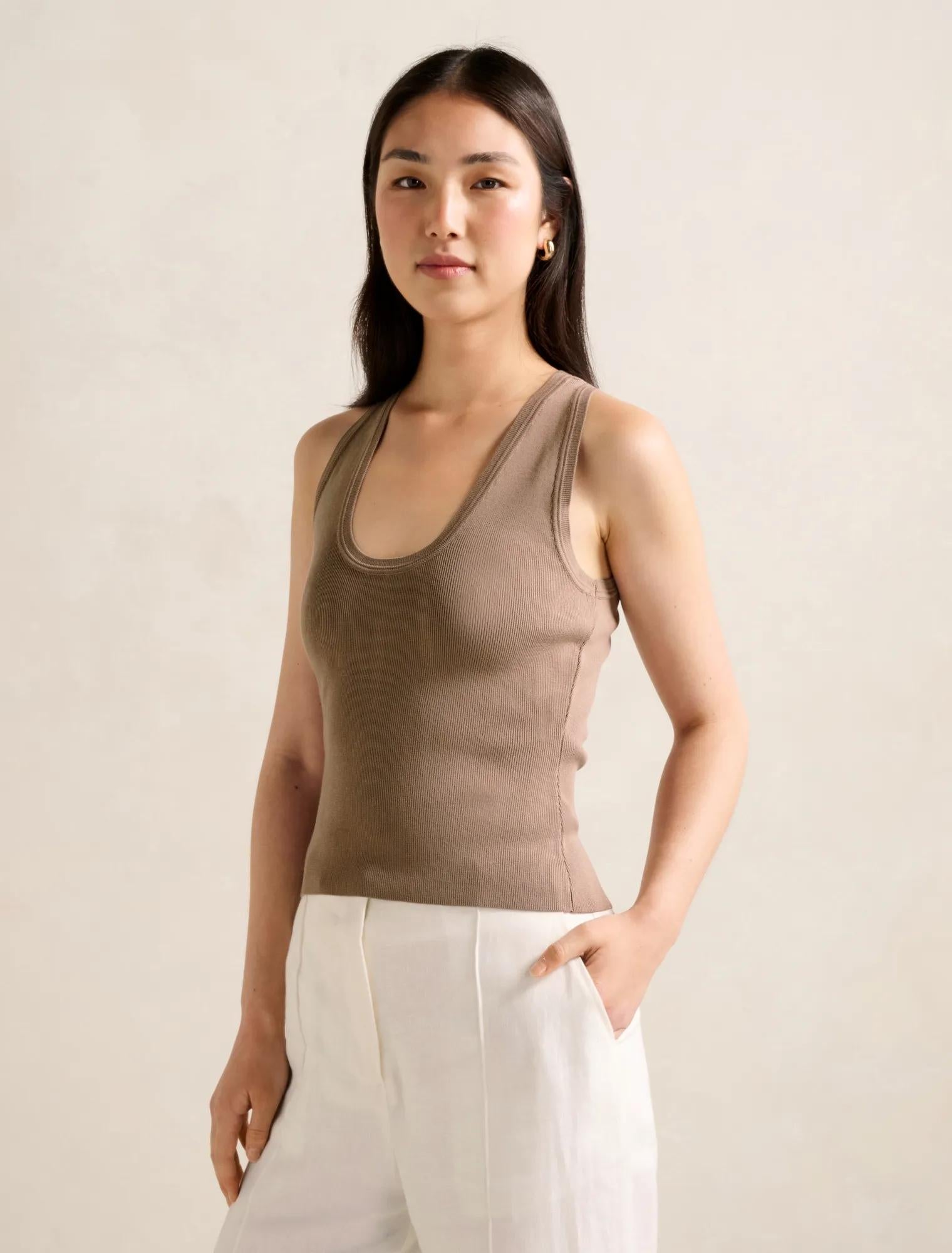 Harley Scoop Neck Tank Mushroom