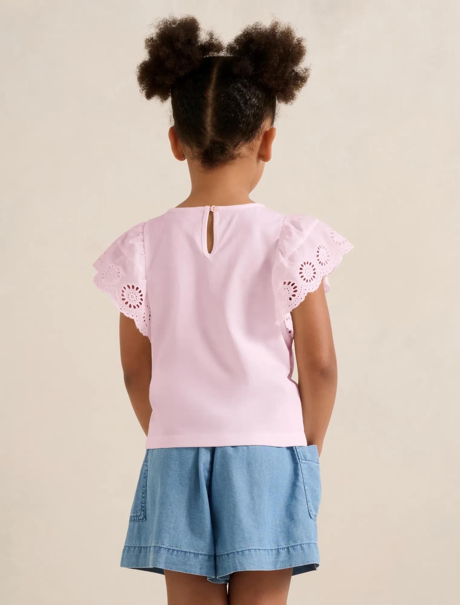 Aurora Girls Flutter Sleeve Tee Candy Hearts