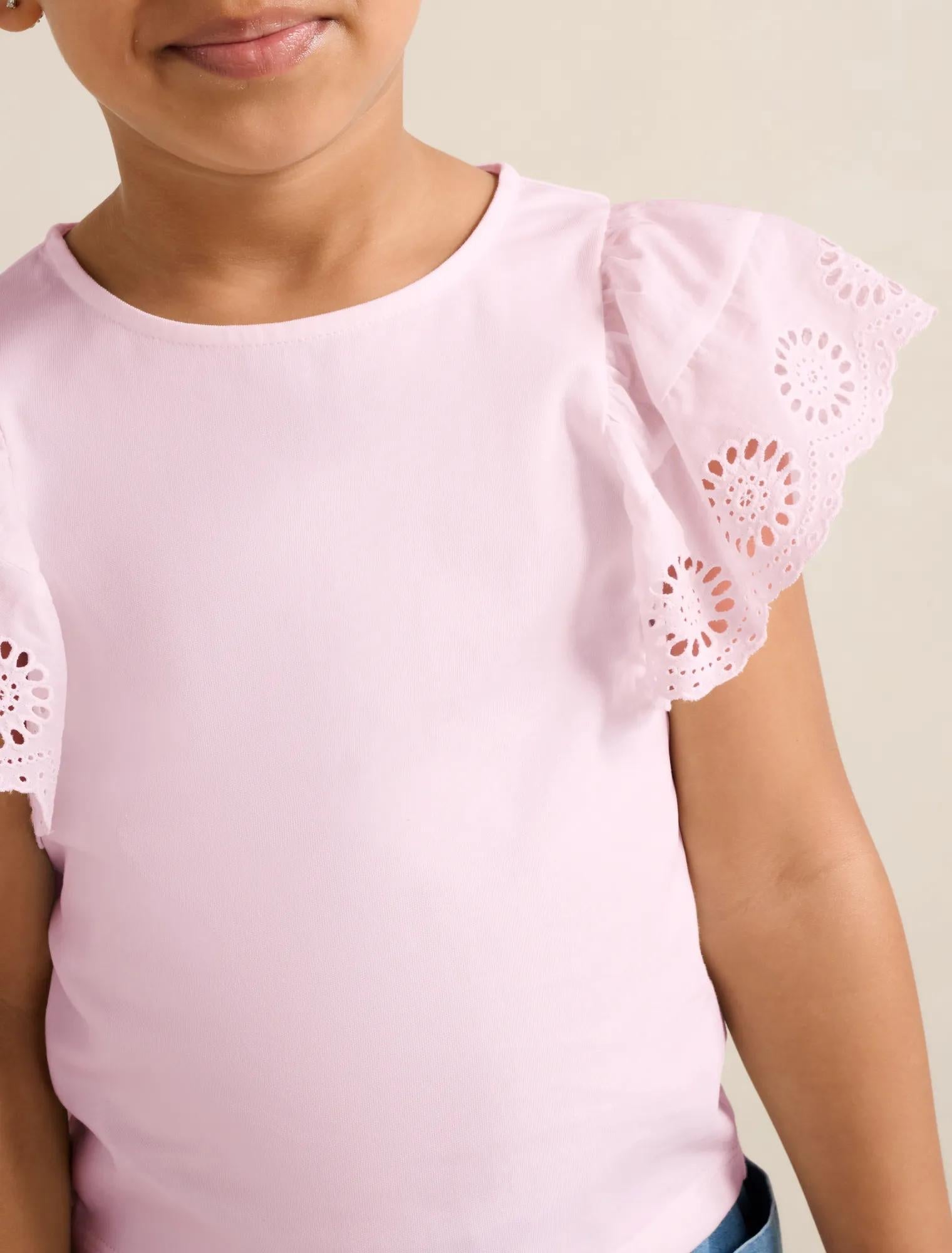 Aurora Girls Flutter Sleeve Tee Candy Hearts