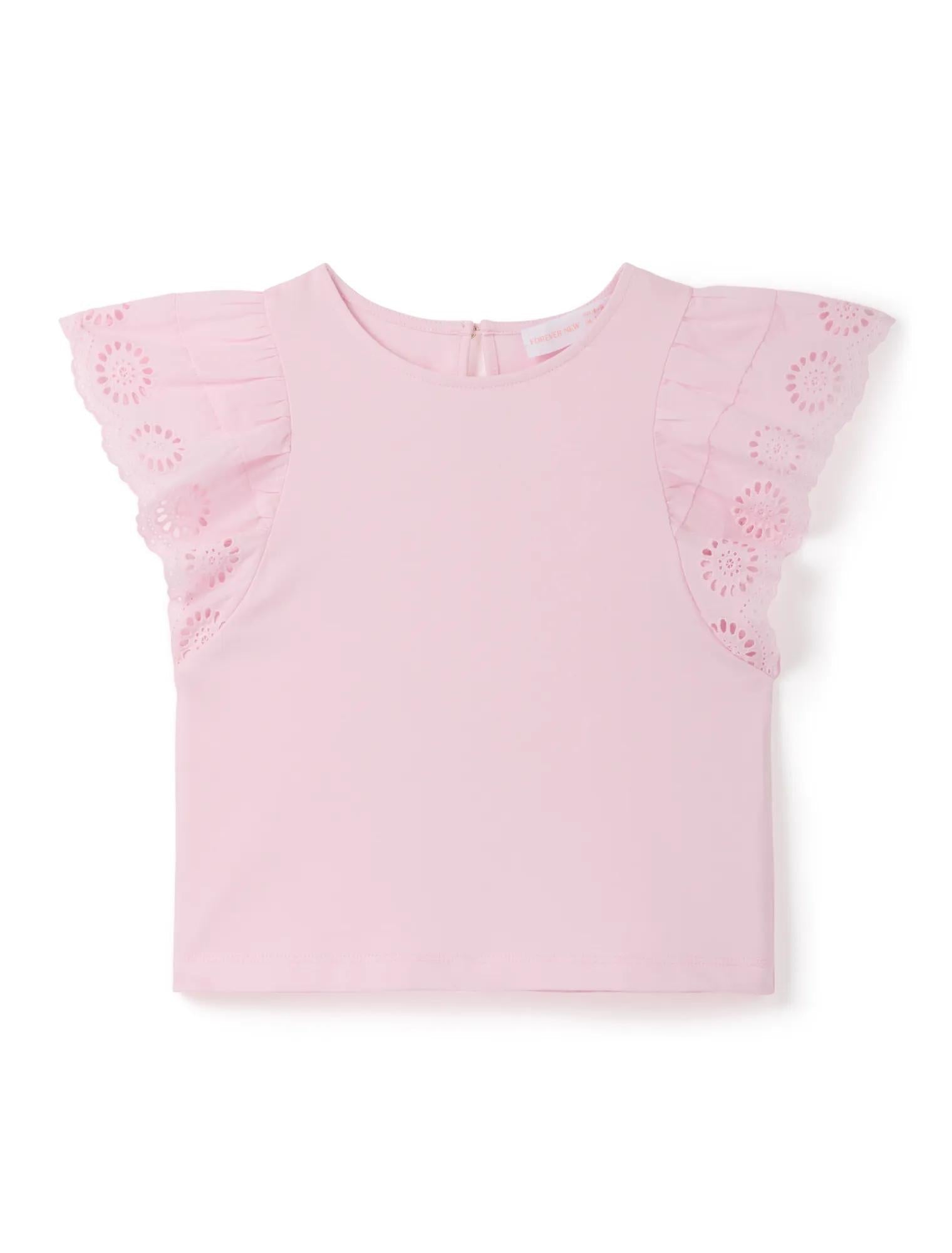 Aurora Girls Flutter Sleeve Tee Candy Hearts
