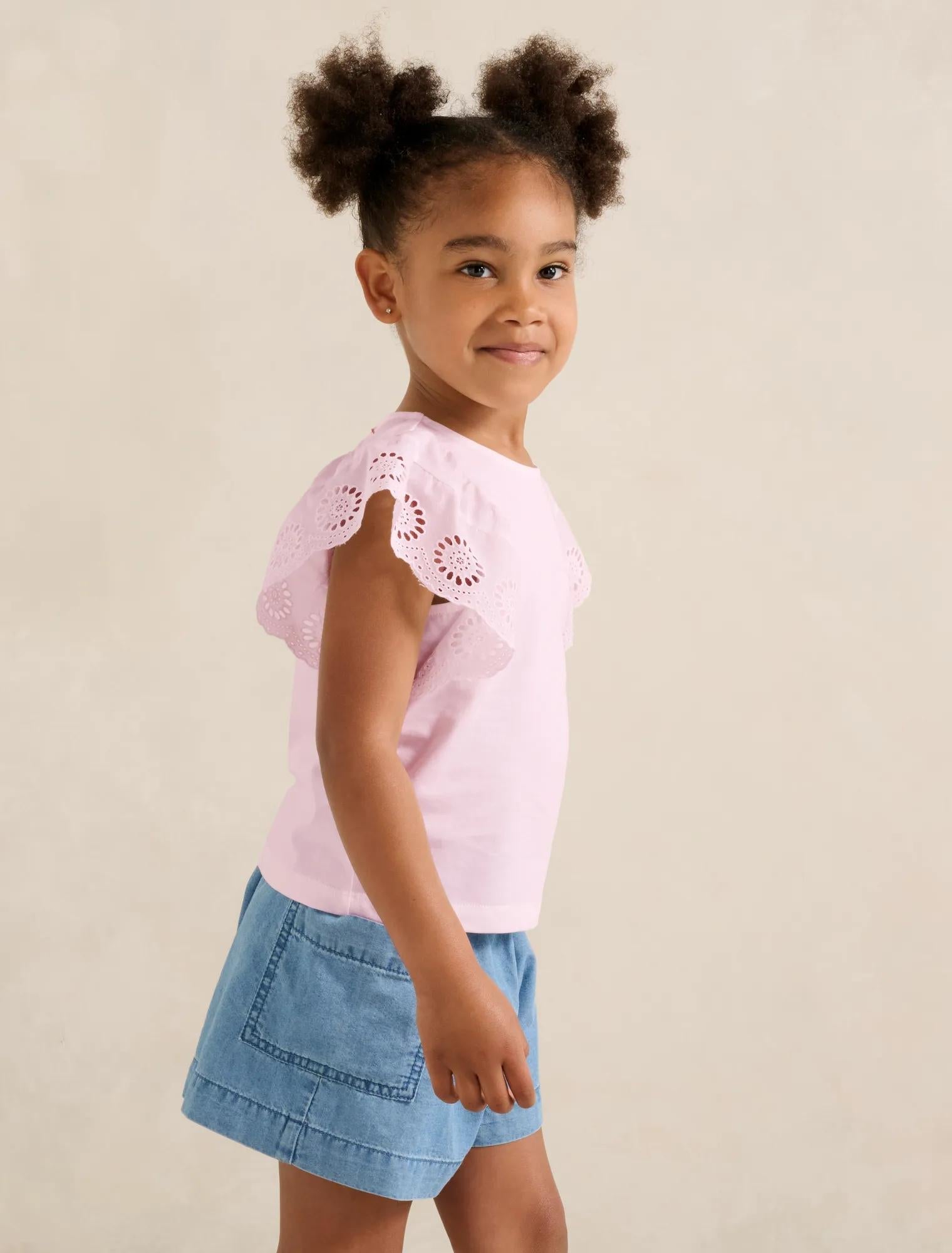Aurora Girls Flutter Sleeve Tee Candy Hearts