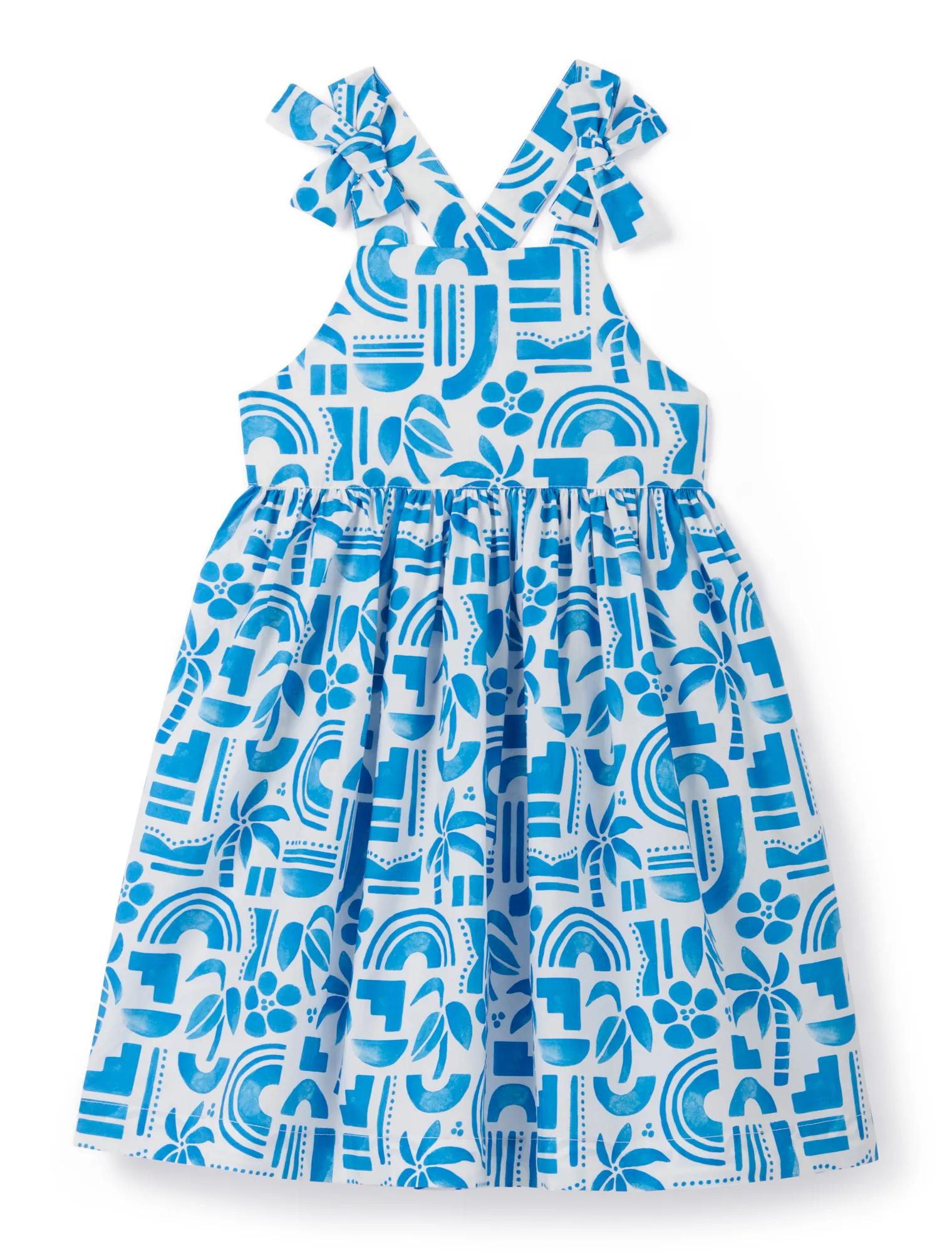 Lila Girls Criss-Cross Pinafore Dress Lila Geo