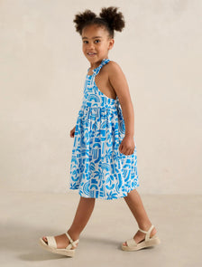 Lila Girls Criss-Cross Pinafore Dress Lila Geo