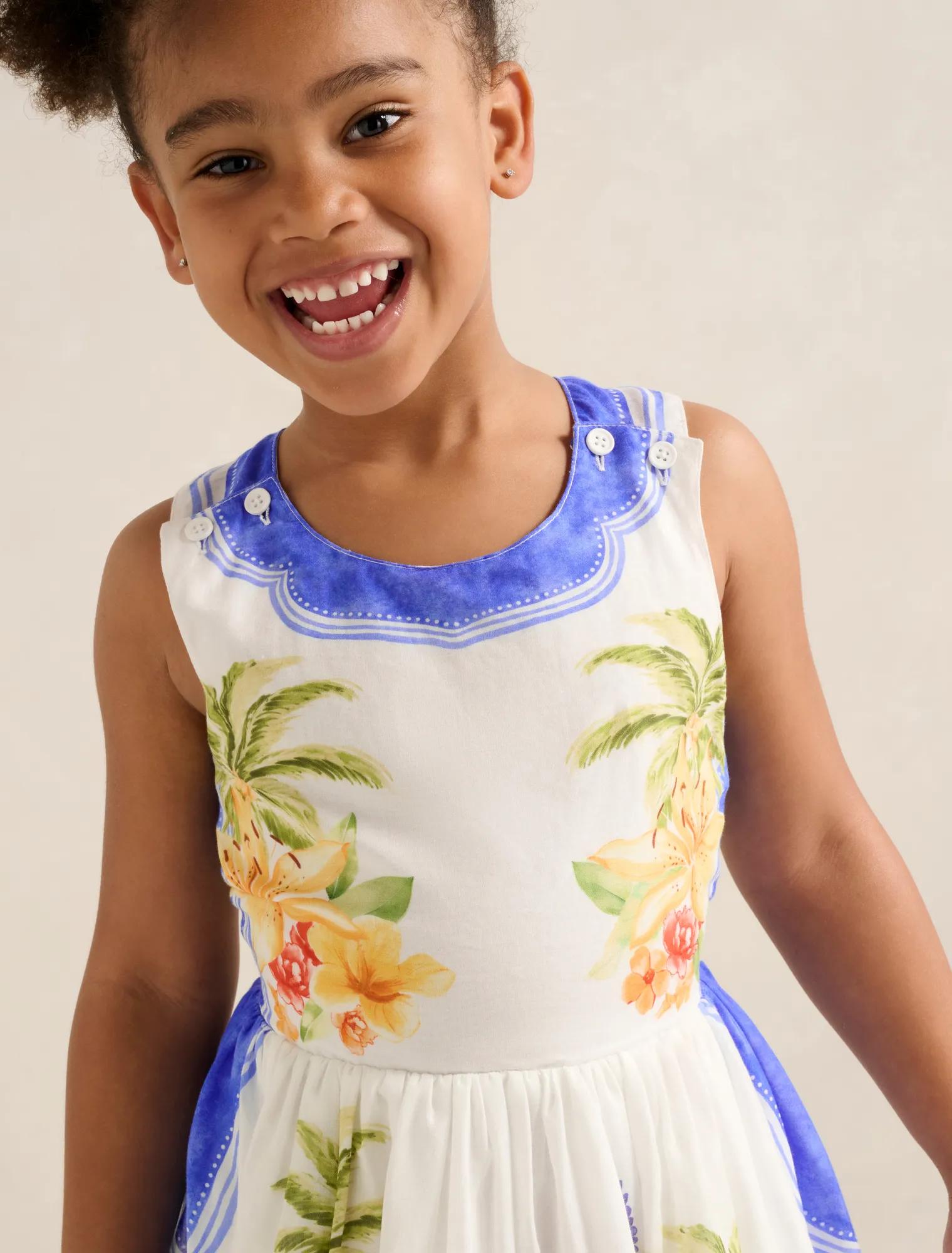 Piper Girls Criss-Cross Back Dress Antigua Holiday