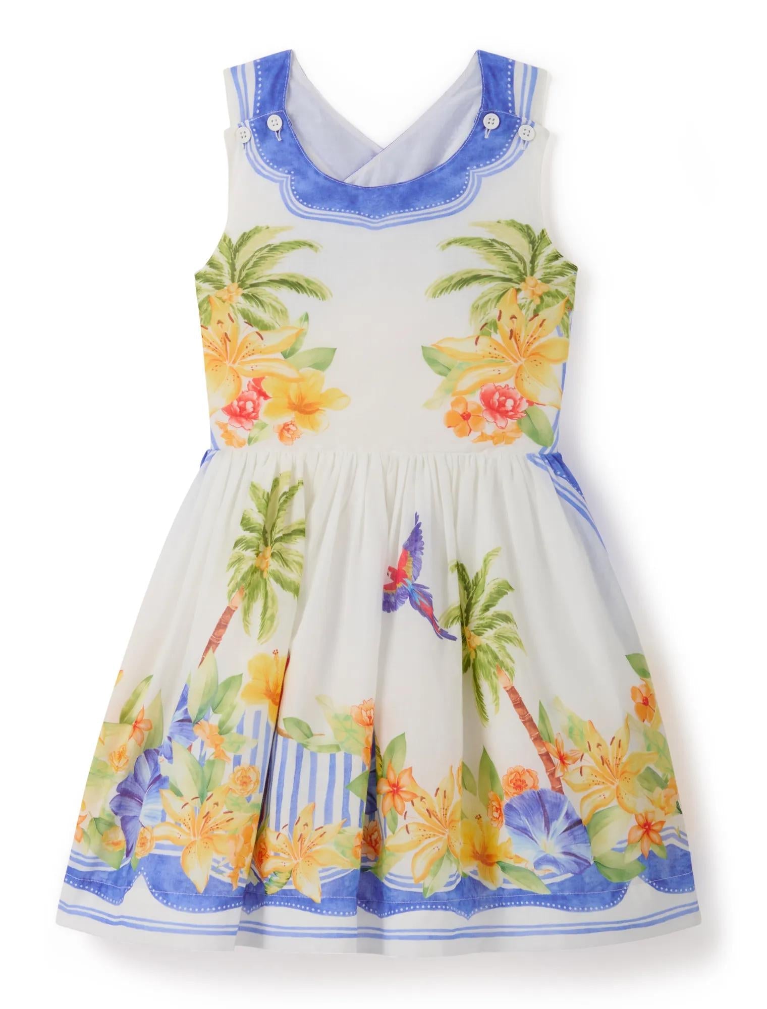 Piper Girls Criss-Cross Back Dress Antigua Holiday