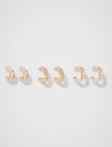 Pattie Multi Hoop Earrings Pack Gold_mannequin