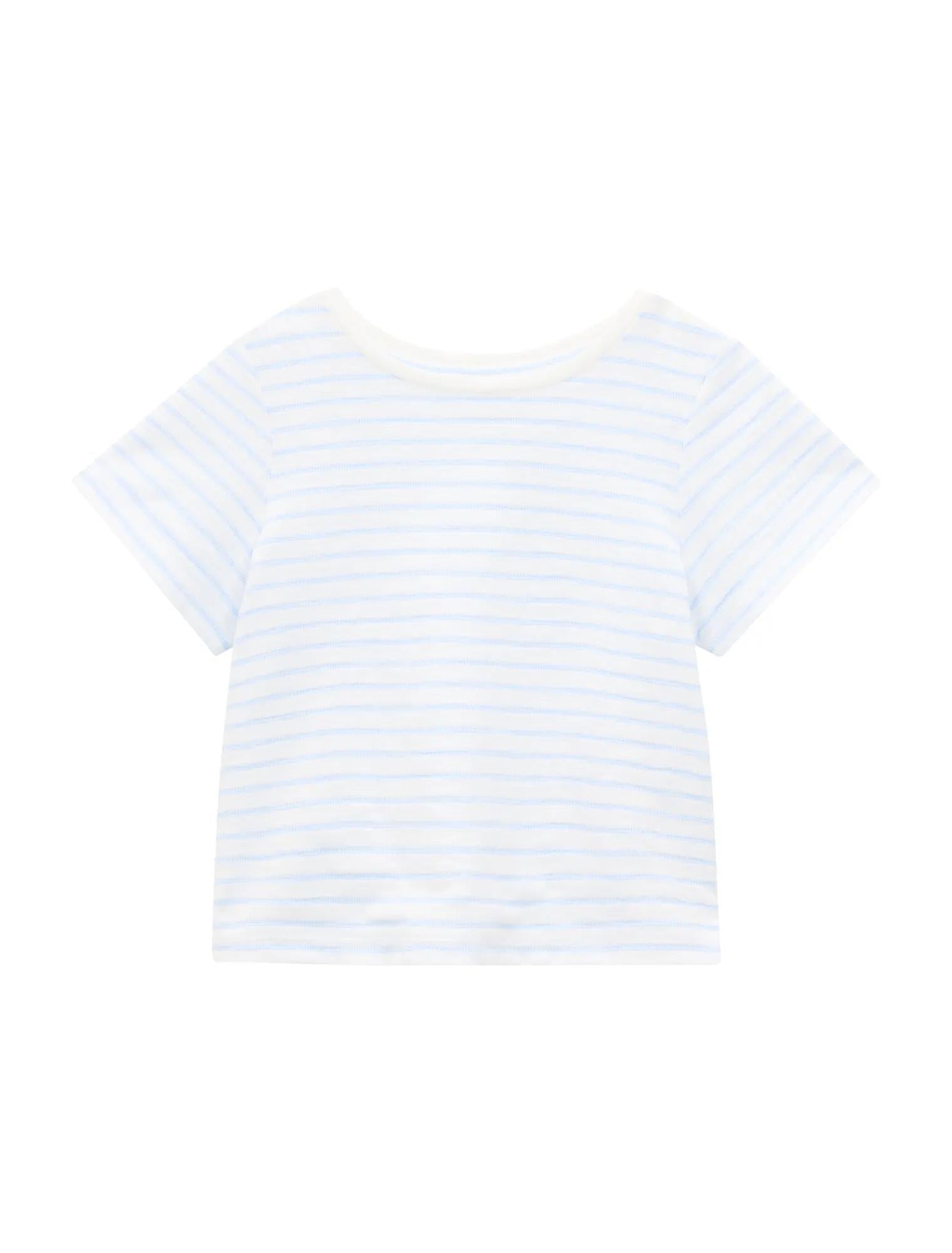 Emilia Girls Stripe Flutter T-Shirt Coastal Stripe