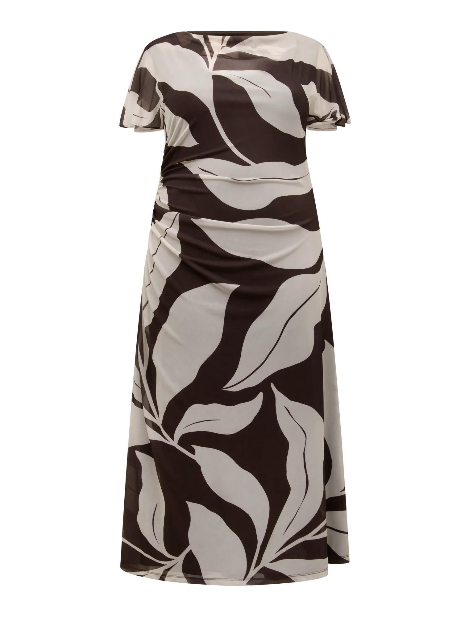 Trish Curve High Neck Jersey Dress Dark Liston_mannequin