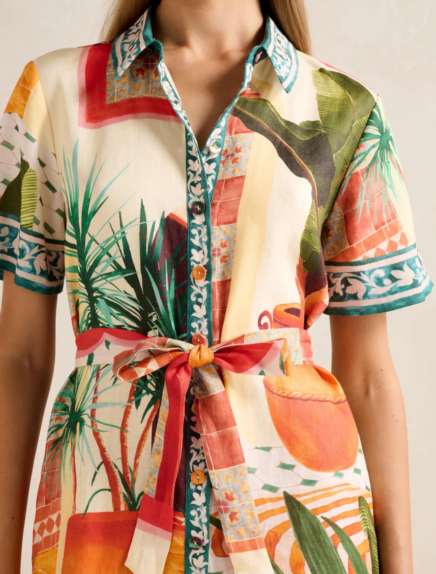 Sabine Printed Shirt Mini Dress Casablanca Holiday