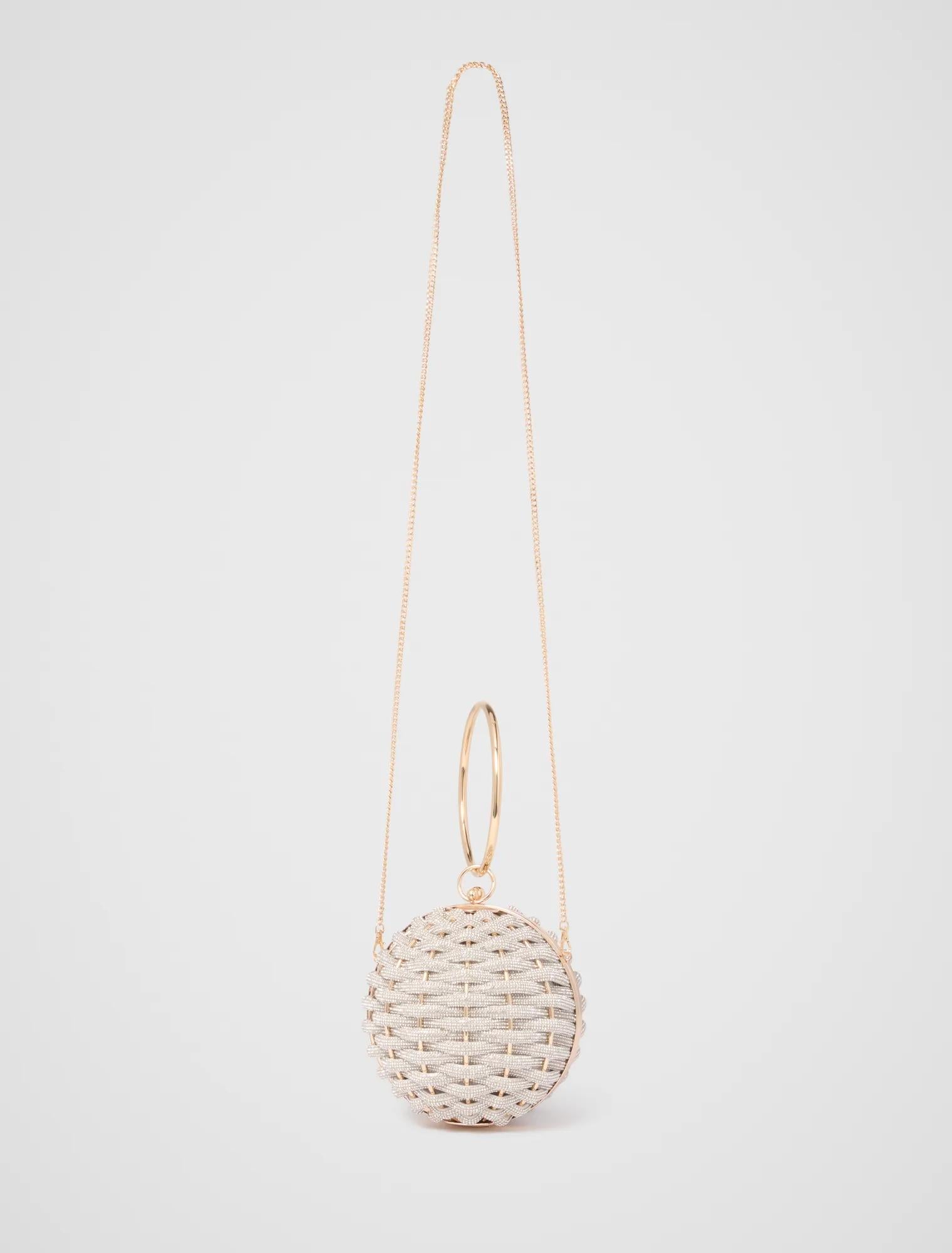 Wynnie Woven Round Clutch Silver_mannequin
