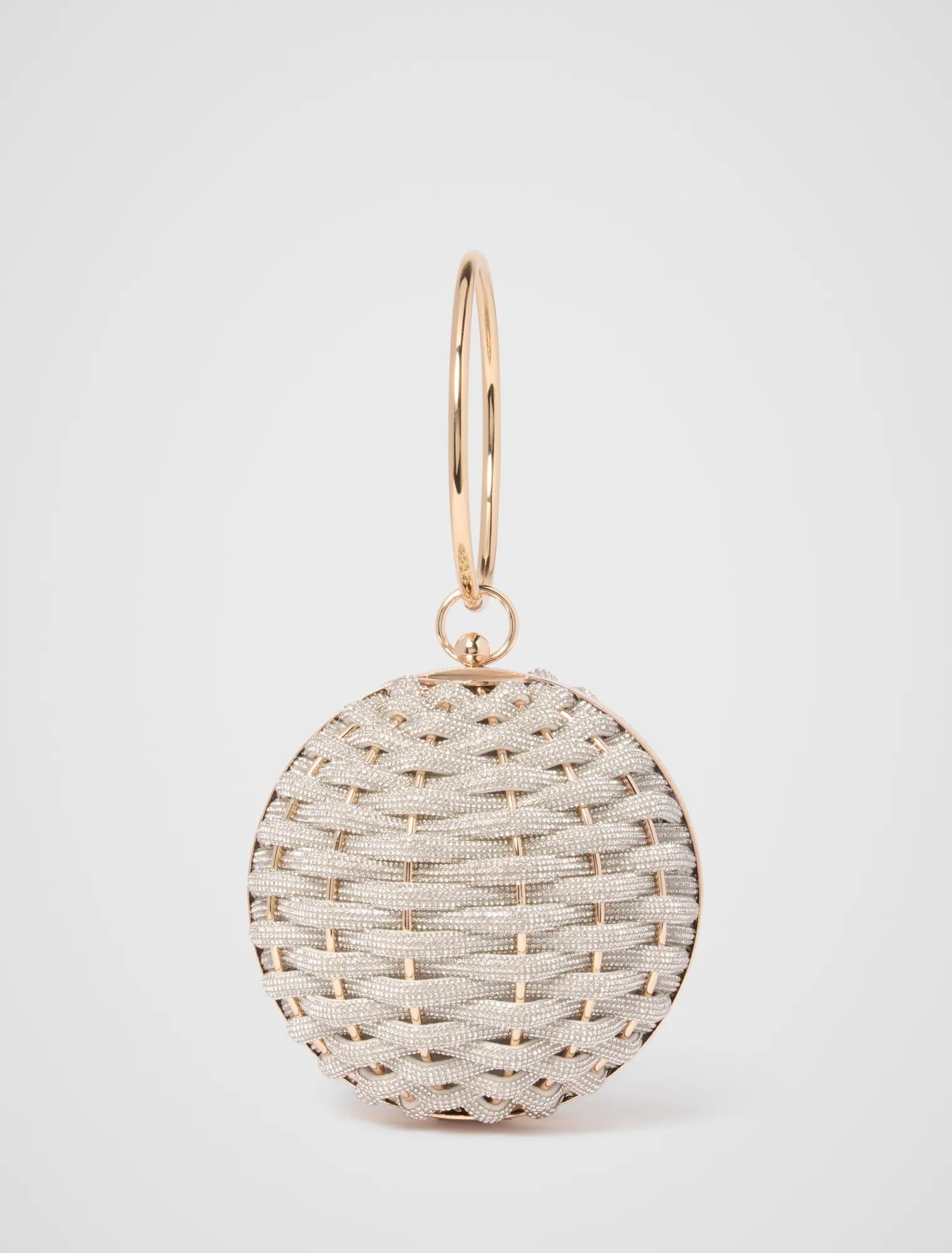 Wynnie Woven Round Clutch Silver_mannequin