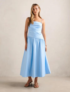 Ashton Ruched Midi Dress Dutch Canal