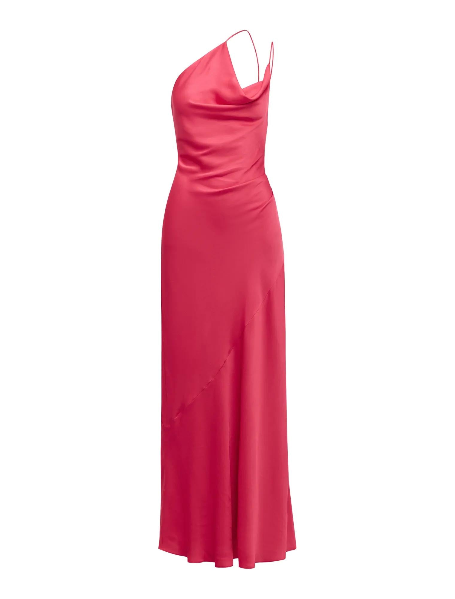 Violetta Cowl Neck Maxi Dress Raspberry_mannequin