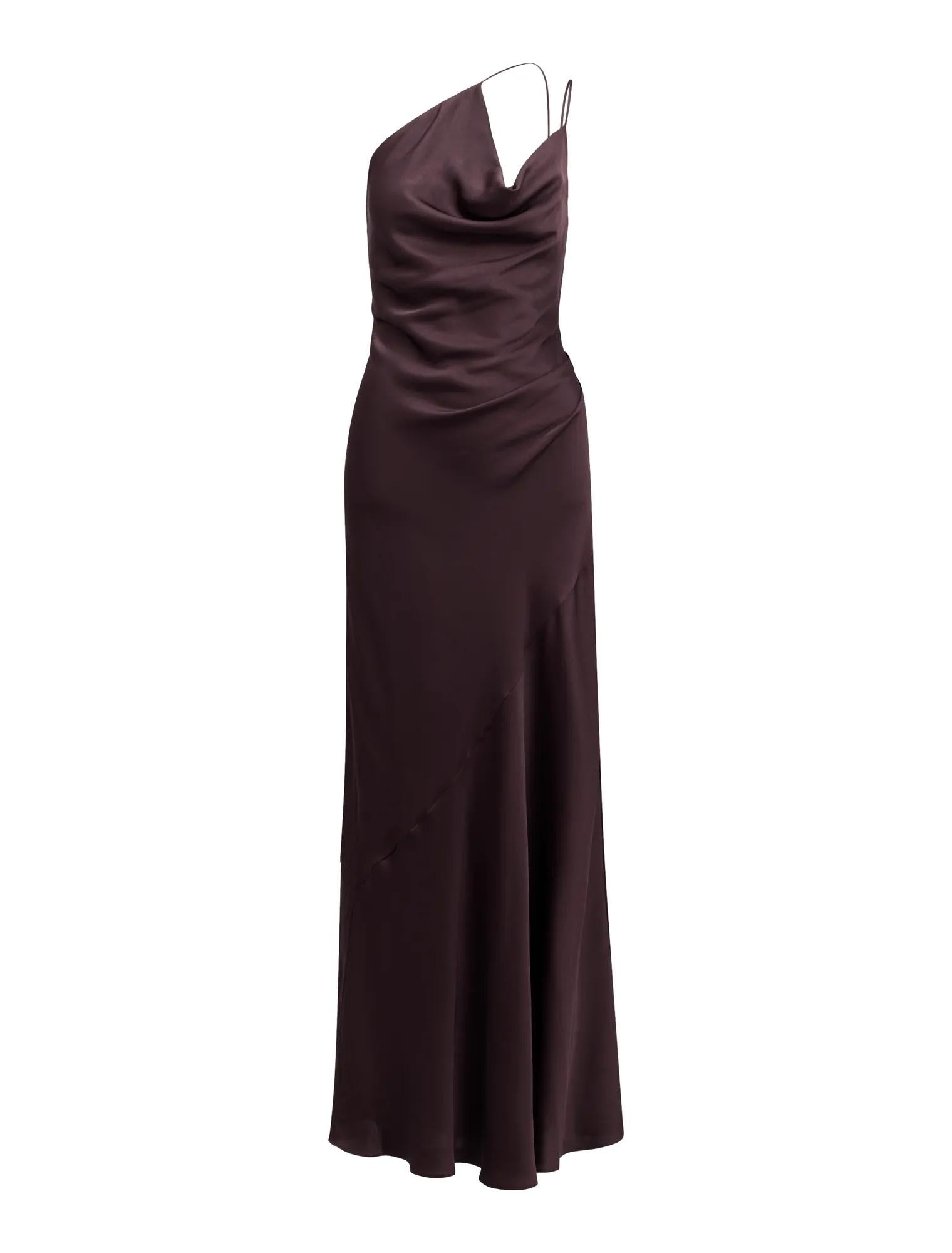 Violetta Cowl Neck Maxi Dress Dark Chocolate_mannequin