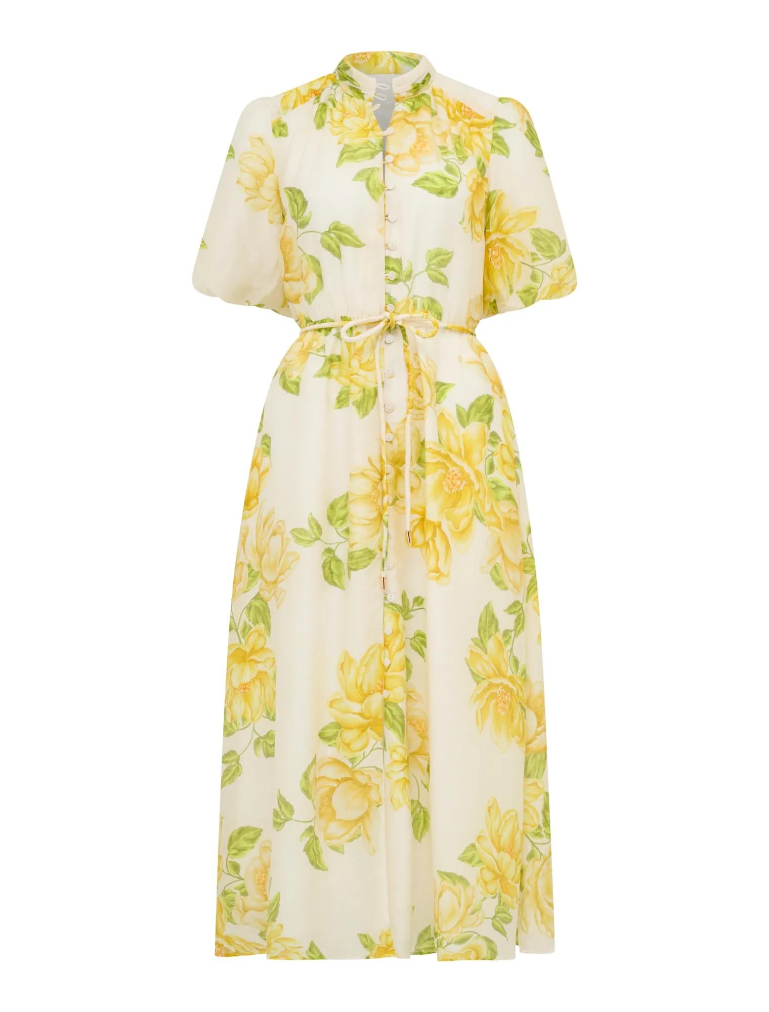 Macey Printed Midi Dress Villa Floral_mannequin