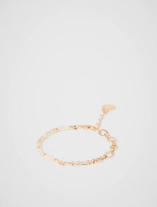 Elsie Bead and Chain Bracelet Ivory/Gold_mannequin