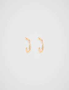 Arabella Double Loop Earring Gold Plated_mannequin
