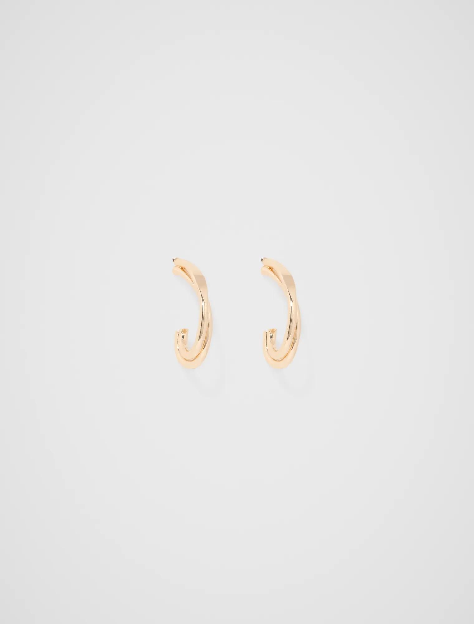 Arabella Double Loop Earring Gold Plated_mannequin