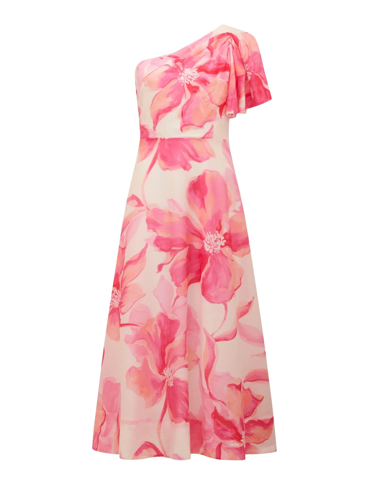 Mattea One Shoulder Midi Dress Maia Floral_mannequin