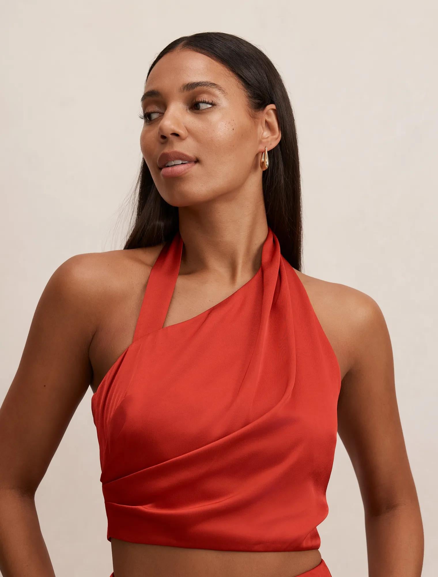 Melody Twist Neck Top Salsa Co-ord