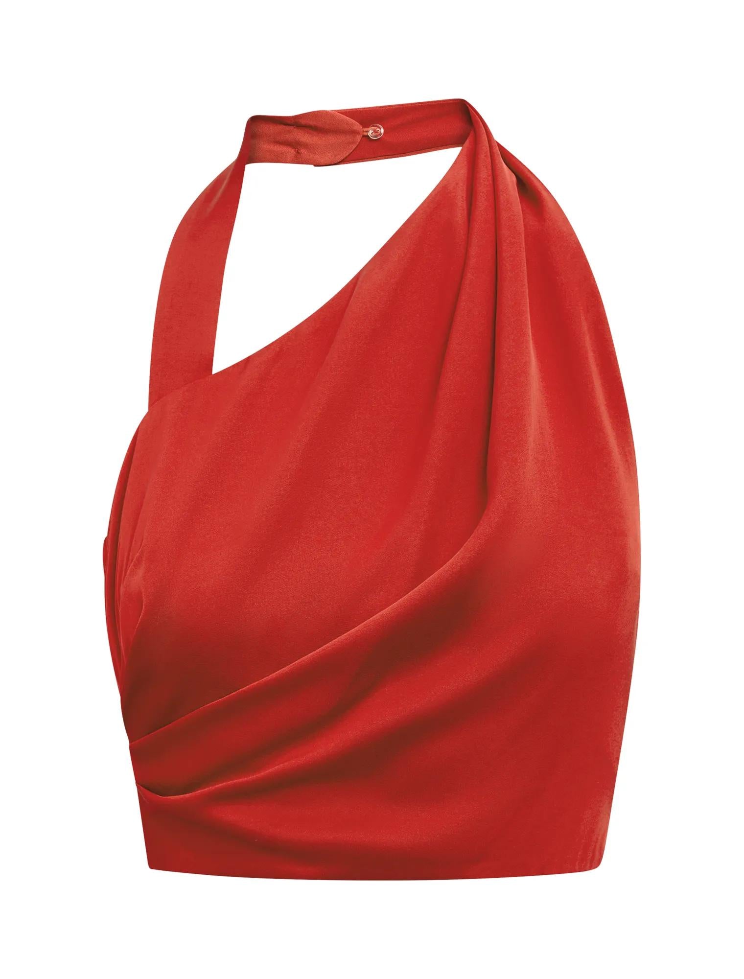 Melody Twist Neck Top Salsa Co-ord_mannequin