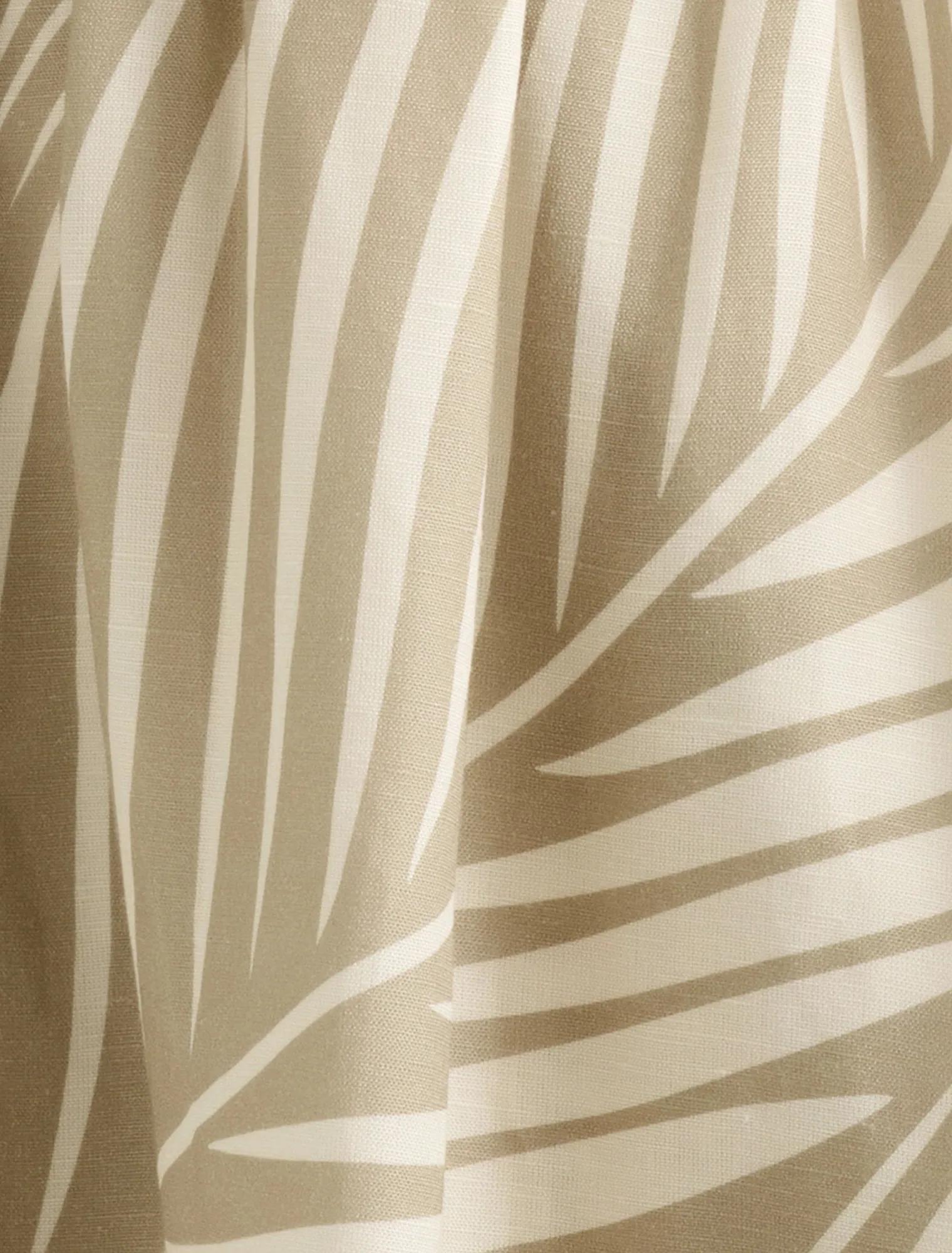 Lilian Wrap Linen Halter Midi Dress Tuxen Leaf