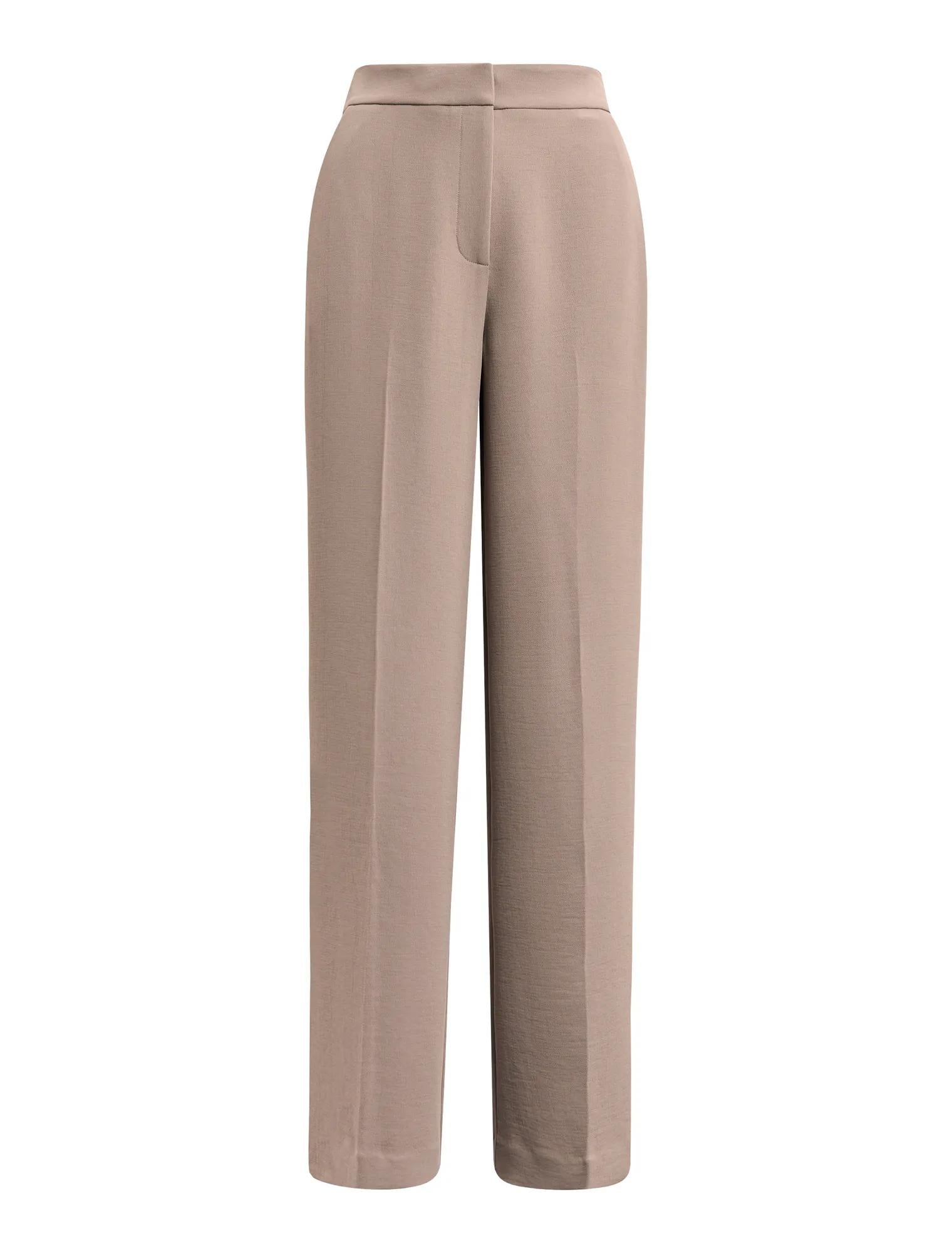 Dani Tailored Straight Leg Pants Brown Taupe Suit_mannequin