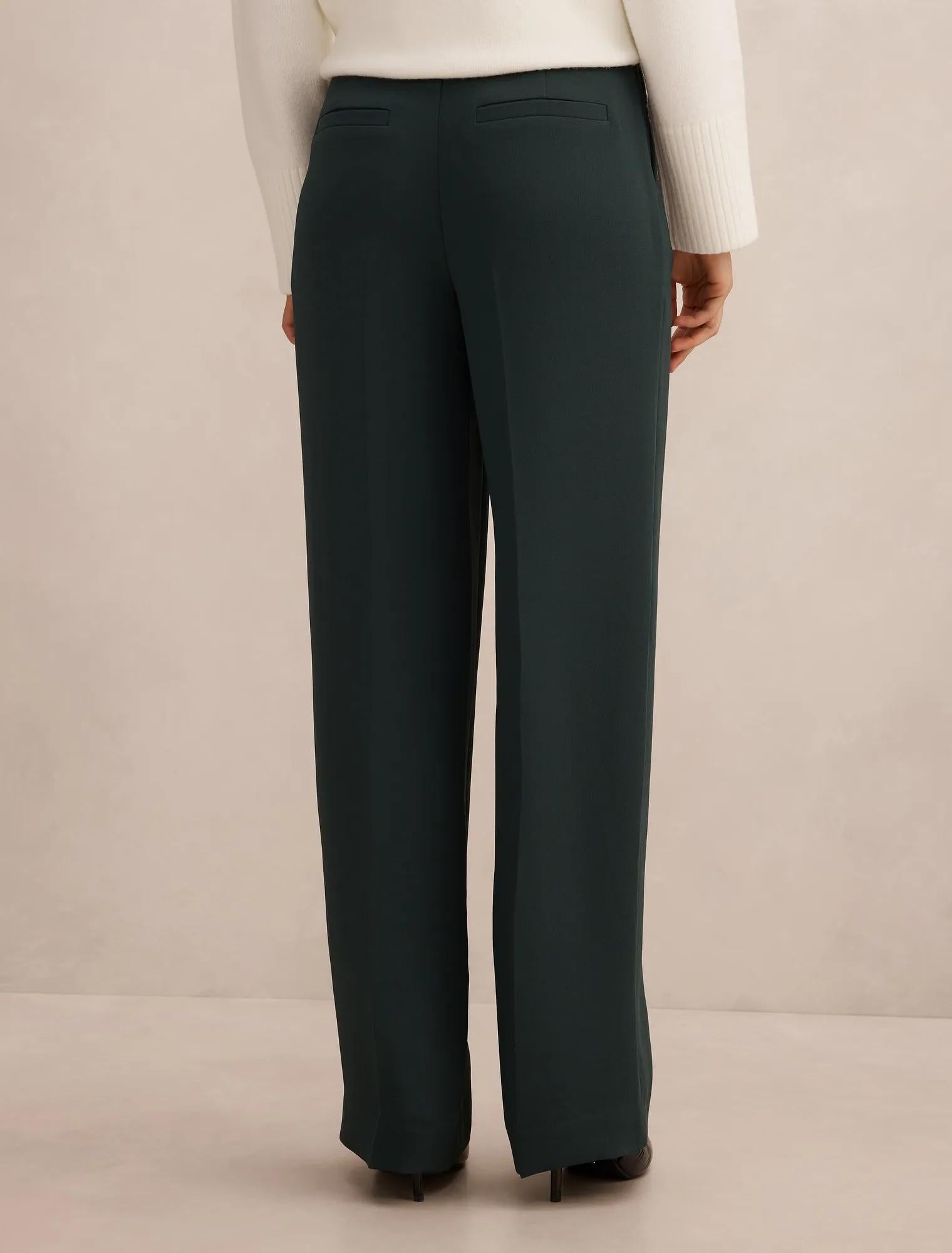 Dani Straight Leg Pants Dark Green
