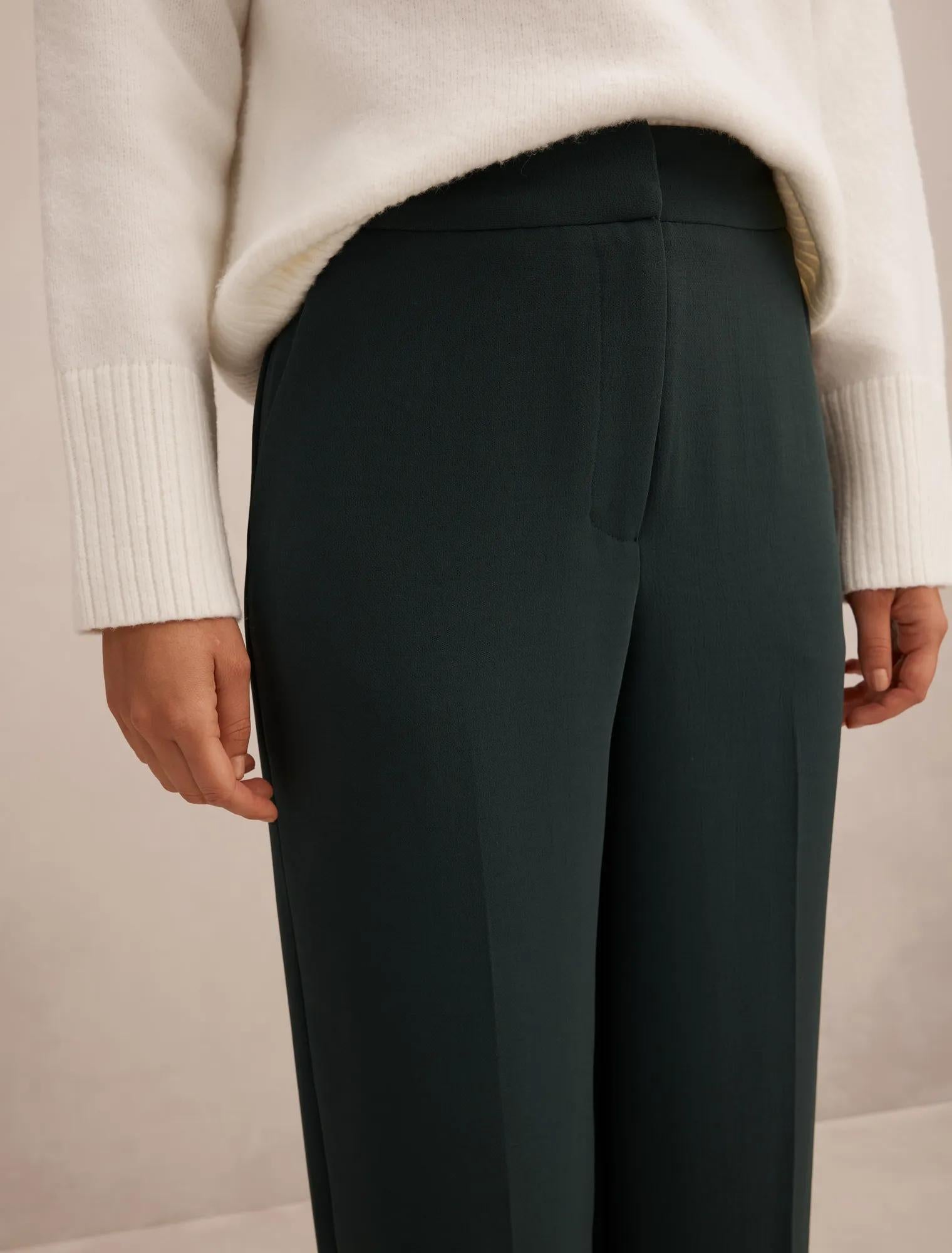 Dani Straight Leg Pants Dark Green