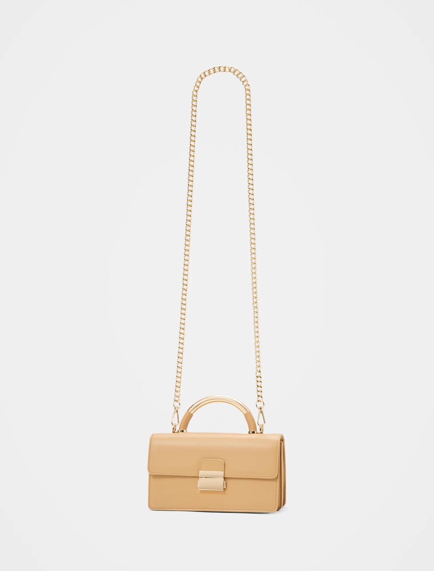 Kaylee Top Handle Mini Bag Camel_mannequin