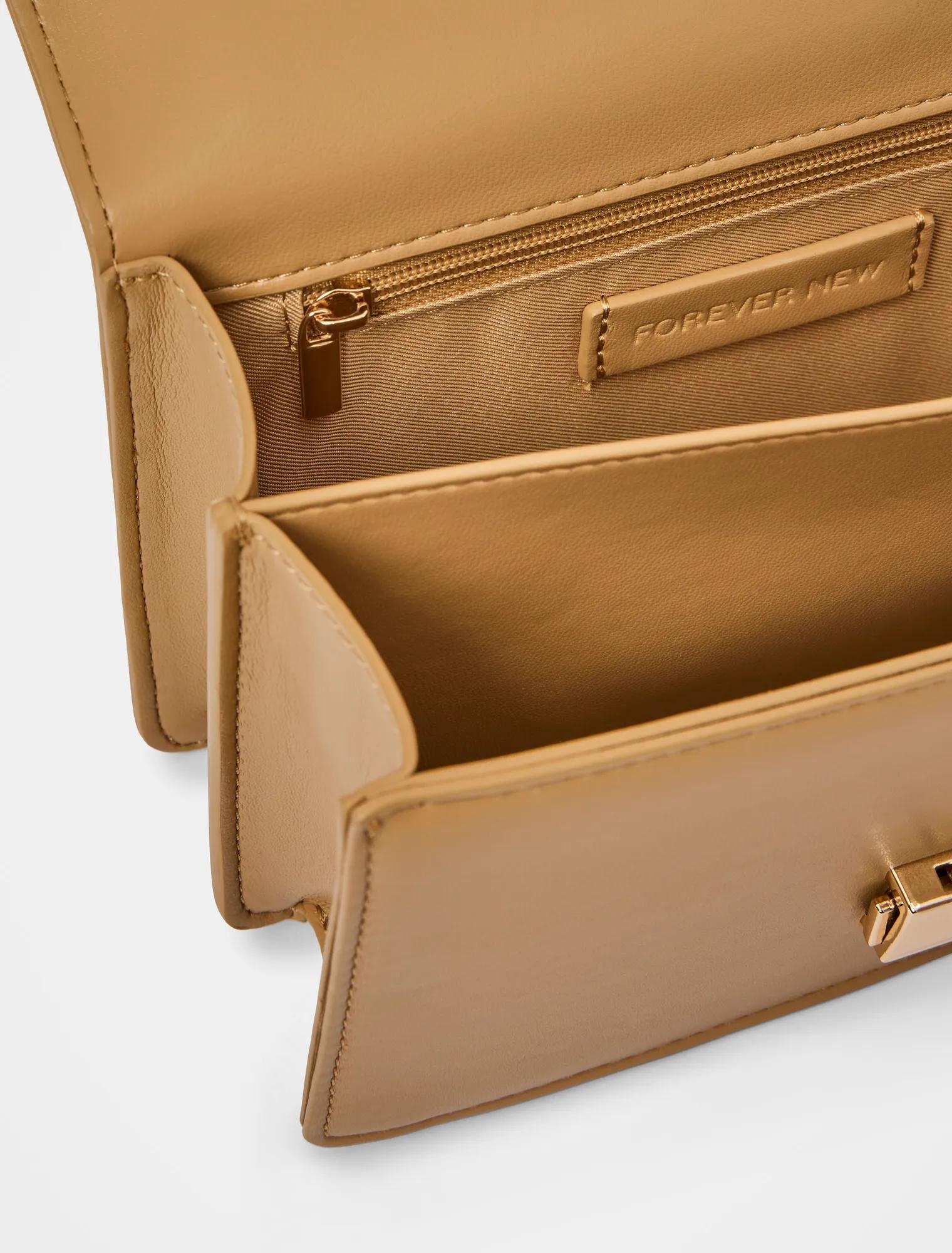 Kaylee Top Handle Mini Bag Camel_mannequin