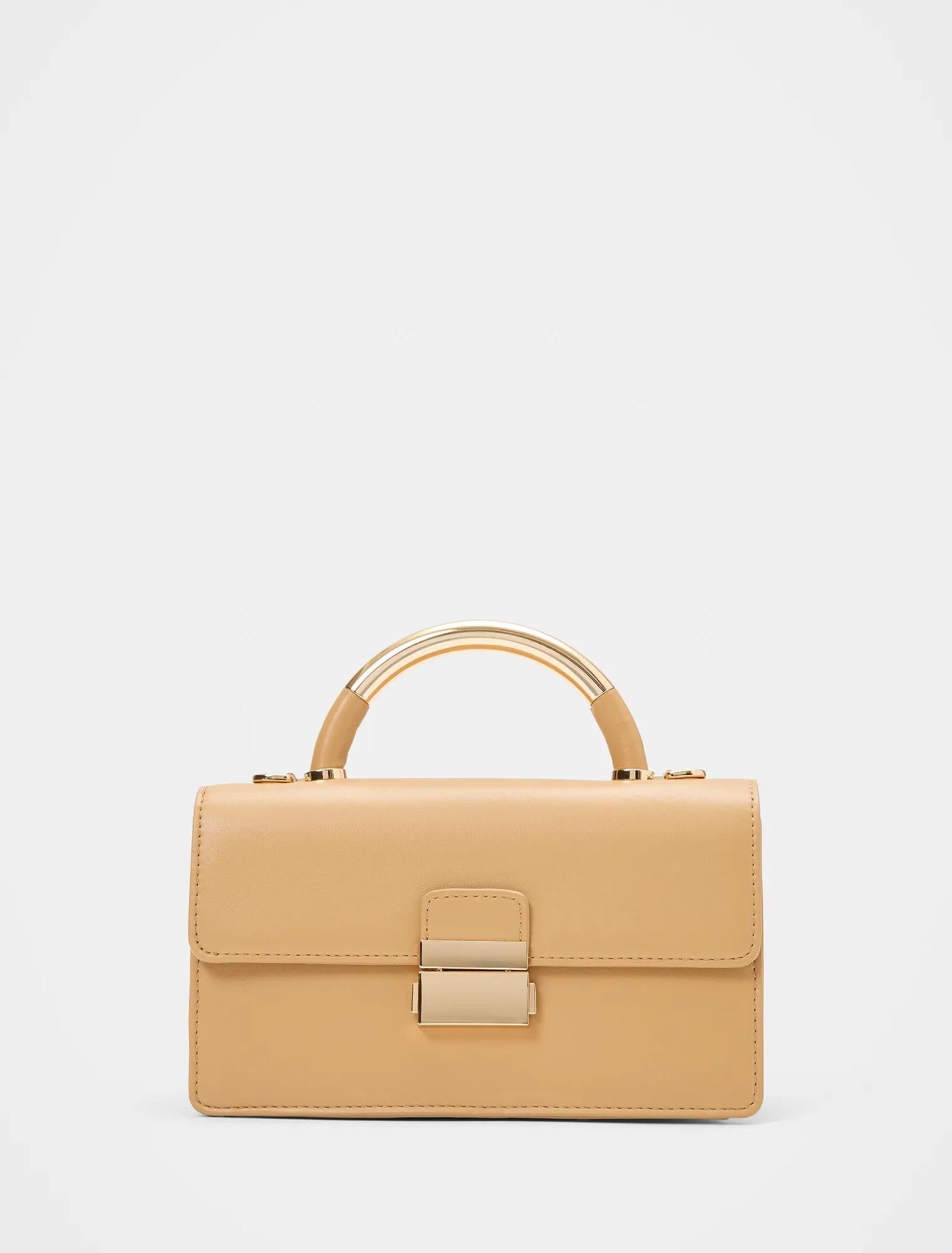 Kaylee Top Handle Mini Bag Camel_mannequin