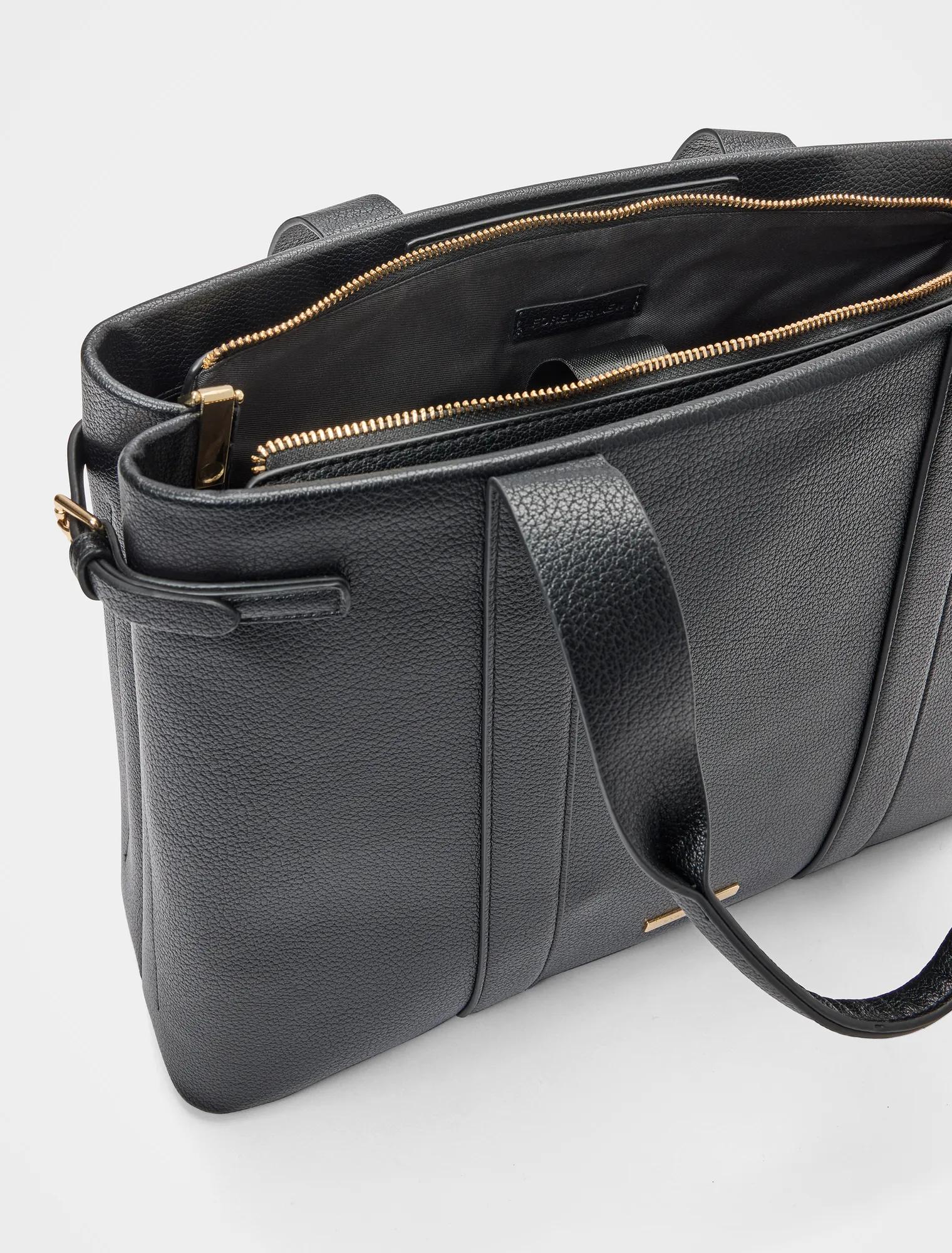 Dalton Laptop Tote Bag Black_mannequin
