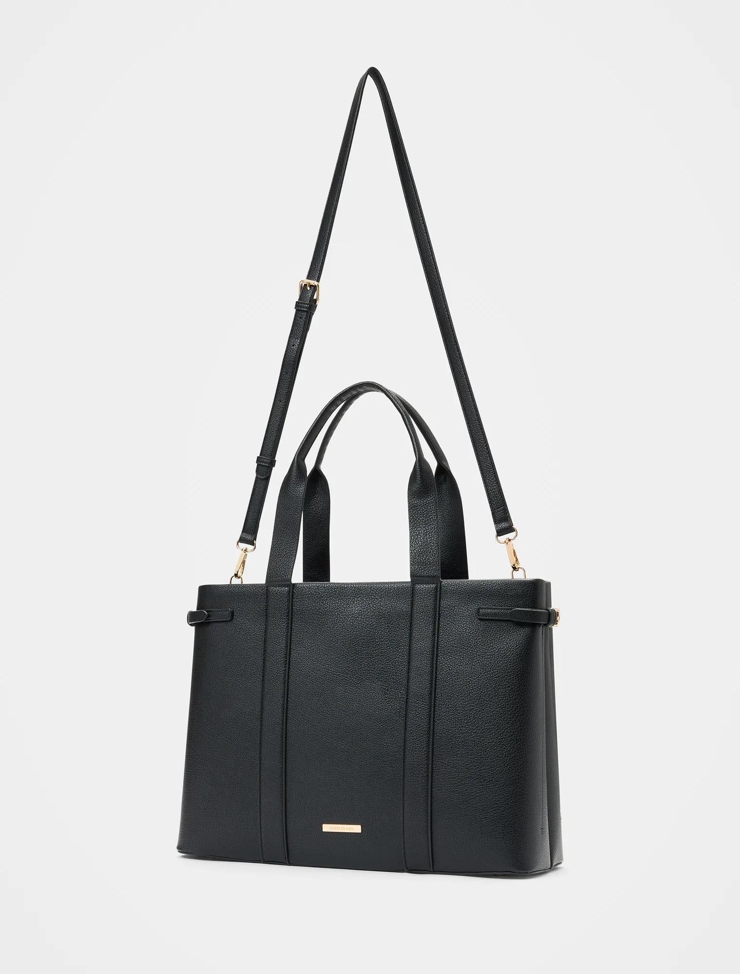 Dalton Laptop Tote Bag Black_mannequin