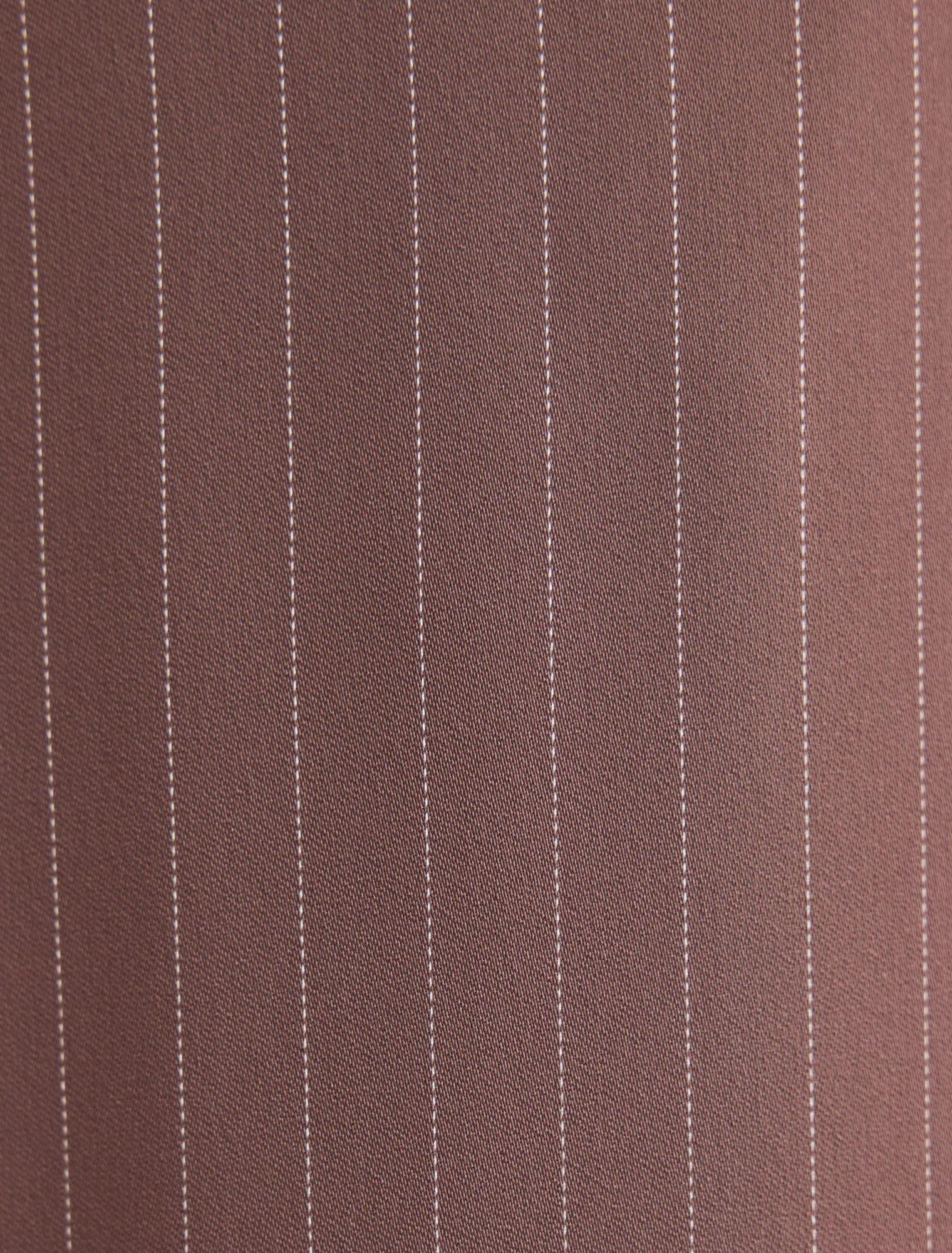 Willow Wide Leg Pants Mocha Pinstripe Set