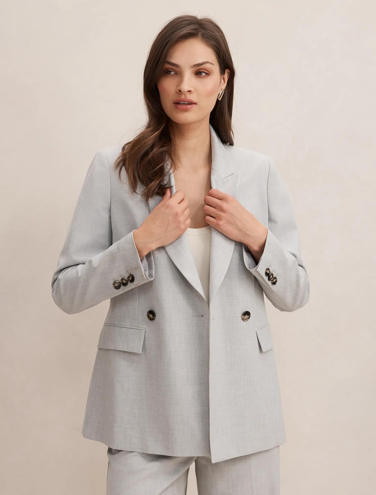 Sophia Oversized Suit Blazer Grey Suit