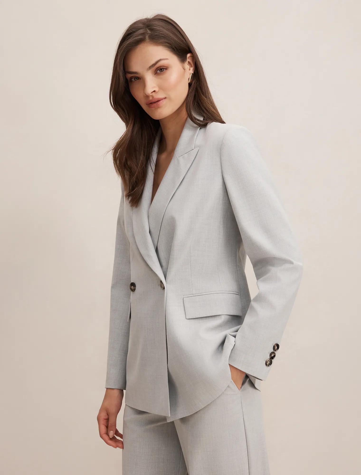 Sophia Oversized Suit Blazer Grey Suit