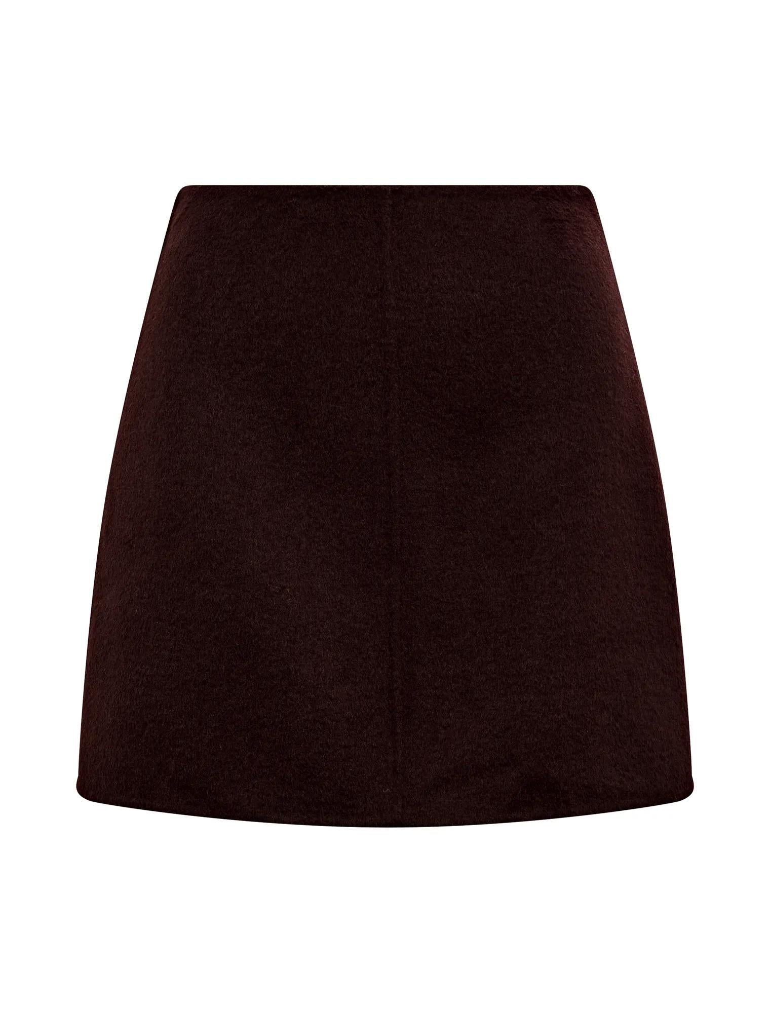 Addie Felled Mini Skirt Aubergine Set_mannequin