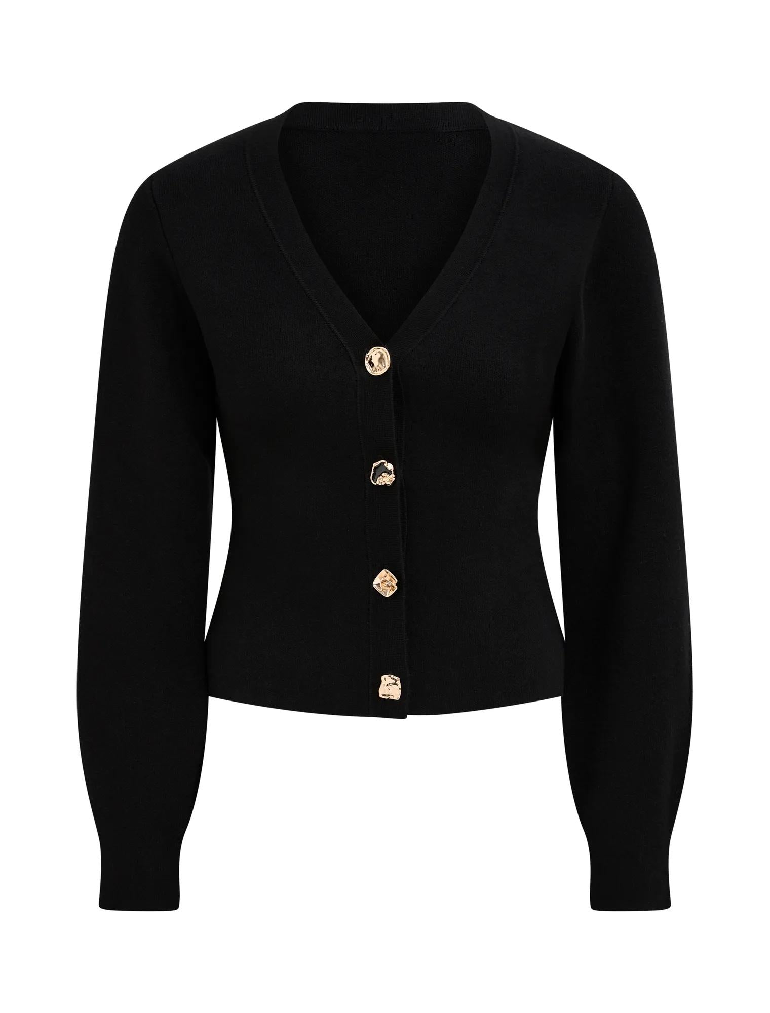 Arianna Sculpted Cardigan Black