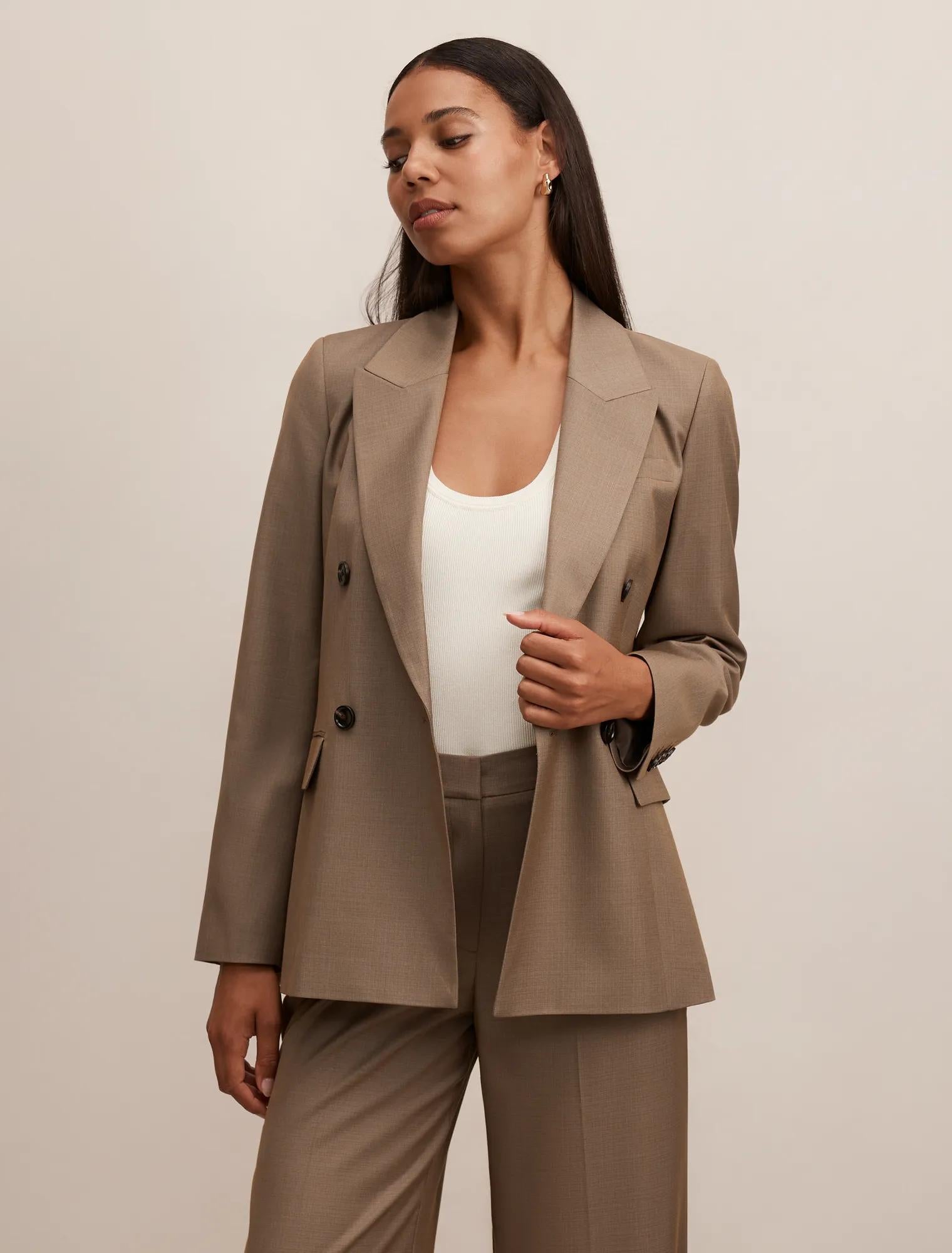 Harper Double Breasted Blazer Hazel Suit