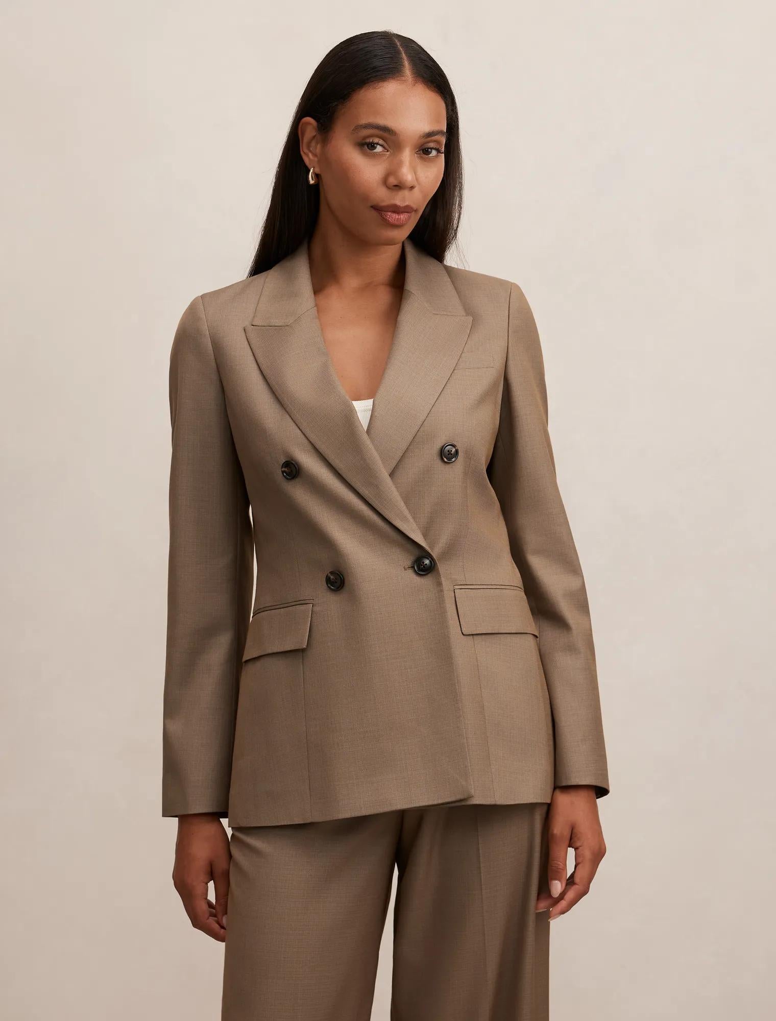 Harper Double Breasted Blazer Hazel Suit