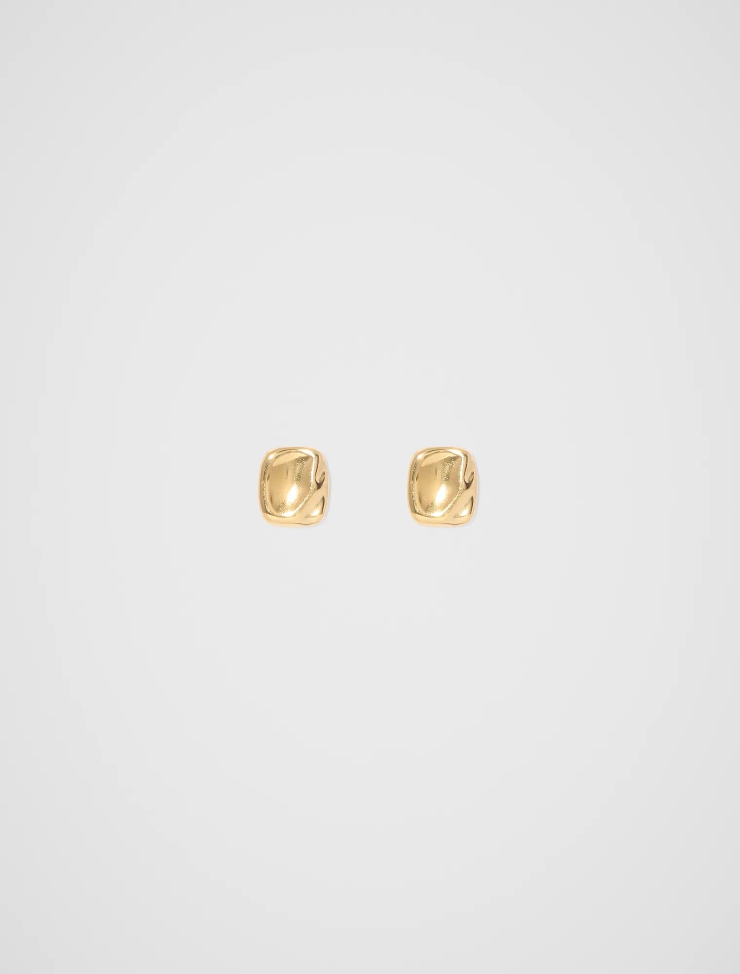 Lottie Waterproof Organic Stud Earrings Gold Plated_mannequin
