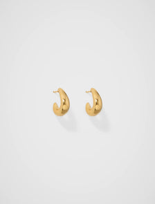 Gabbie Waterproof Curve Hoop Earrings Gold Plated_mannequin